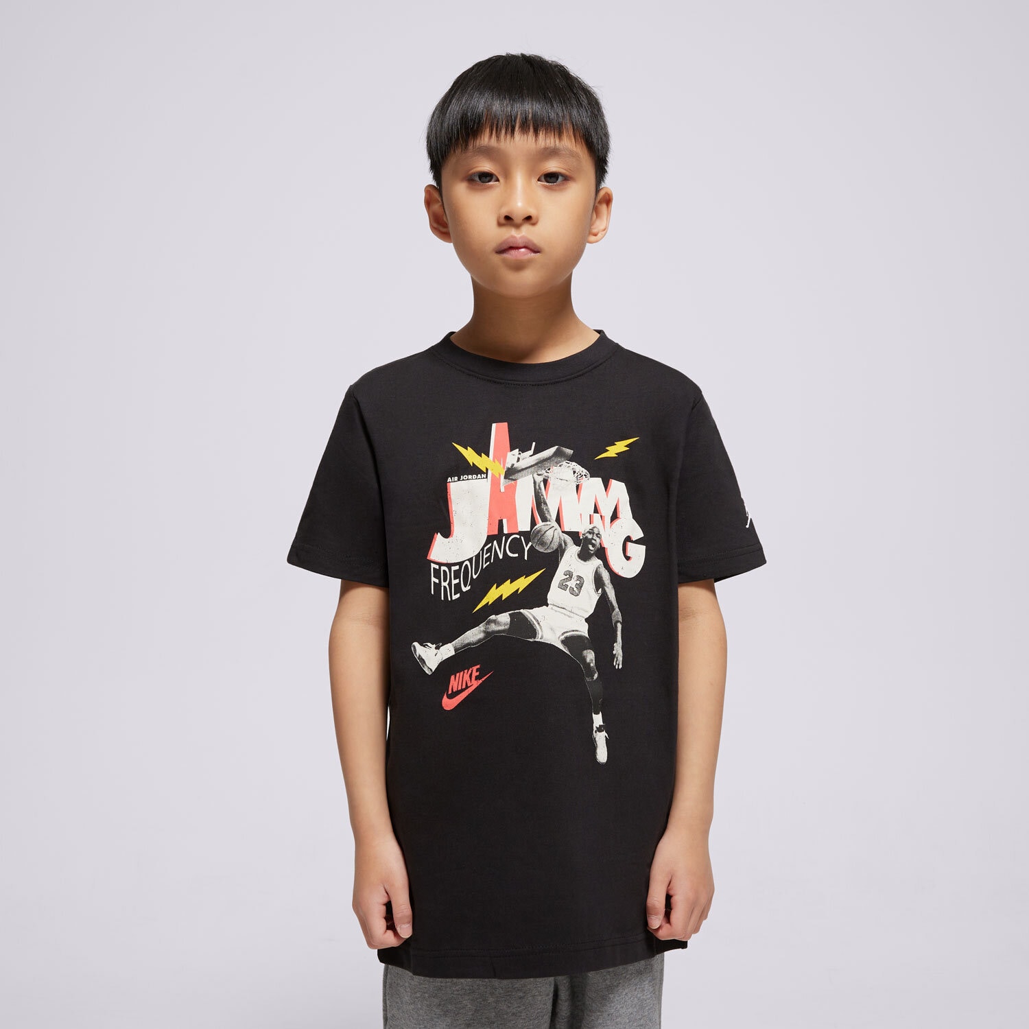 dětské tričko JORDAN TRIČKO JDB MJ JAMMING SS TEE BOY 95D819-023 ČERNÁ