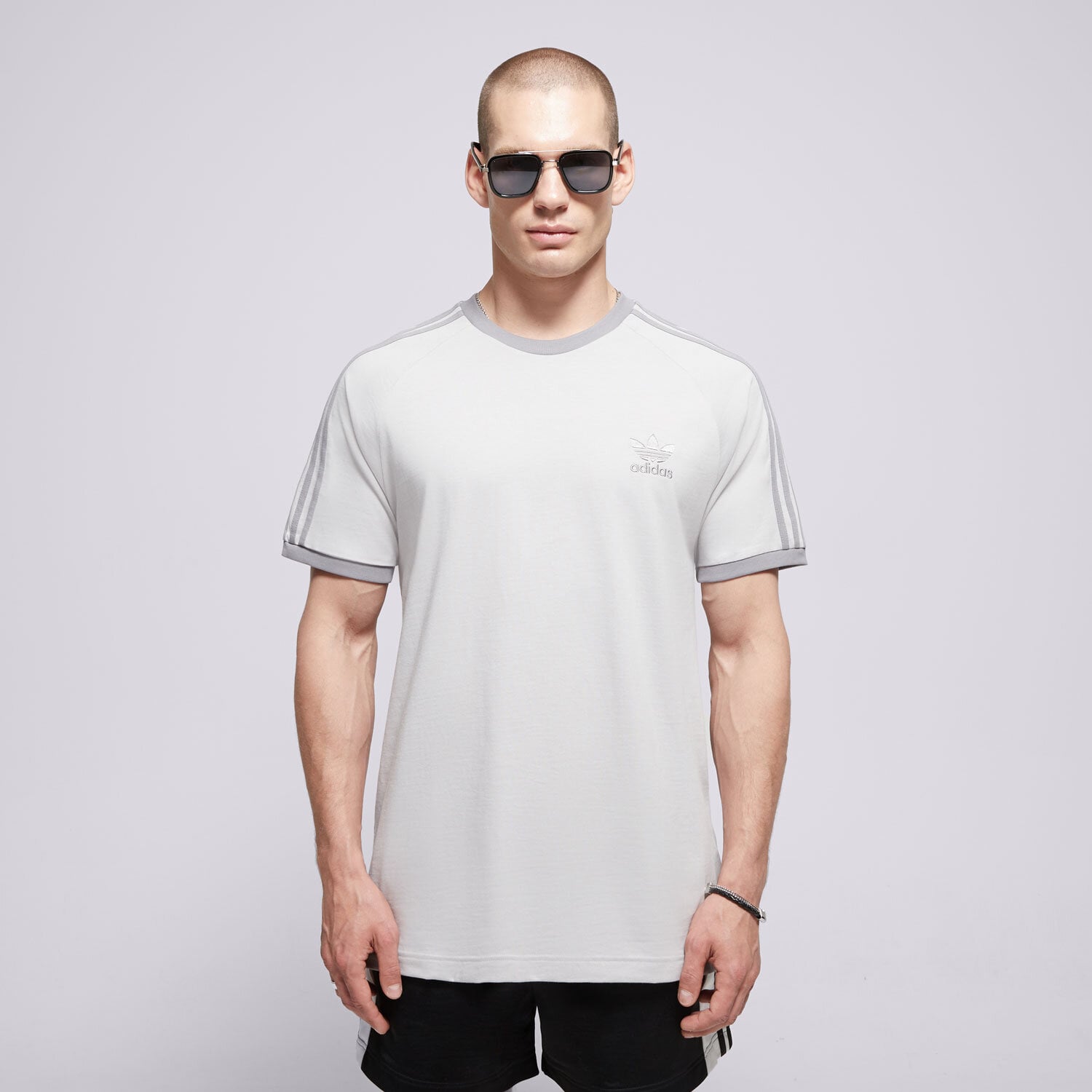 pánské tričko ADIDAS TRIČKO 3-STRIPES TEE JN7016 ŠEDÁ