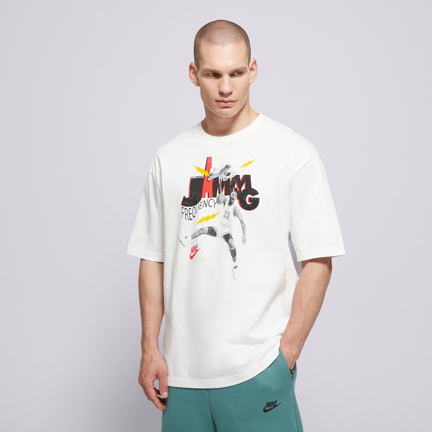 pánské tričko JORDAN TRIČKO M J BRAND JAM 85 SS CREW HJ2929-100 BÍLÁ