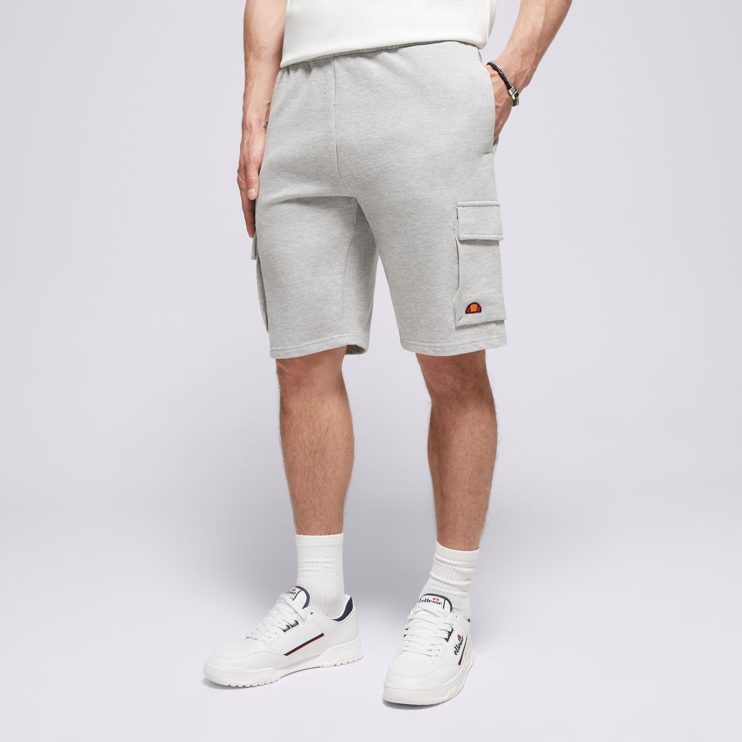 pánské kraťasy ELLESSE ŠORTKY  VIZZINI CARGO SHORTS GREY MRL SMG23453112 ŠEDÁ