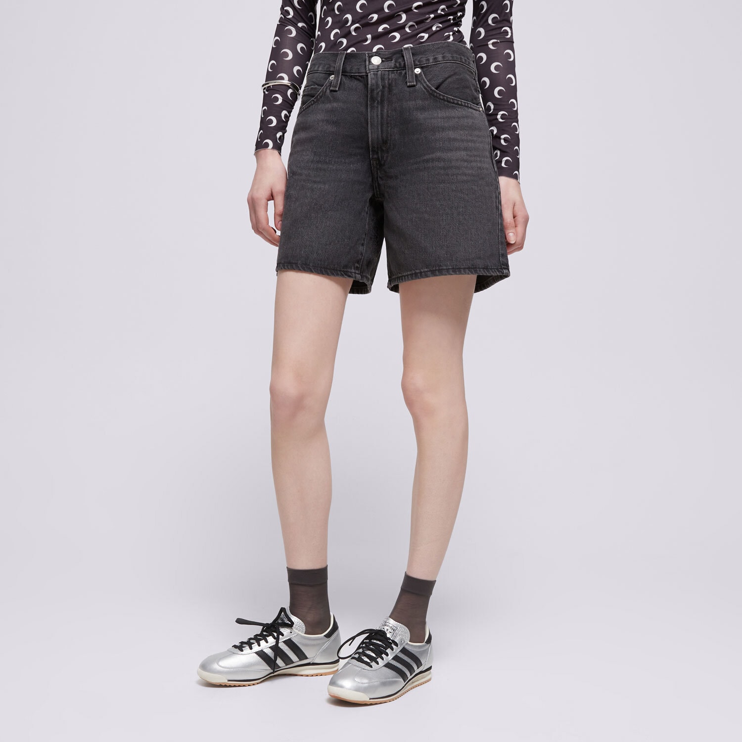 dámské kraťasy LEVI'S ŠORTKY  94 BAGGY SHORT 001JO-0005 ČERNÁ