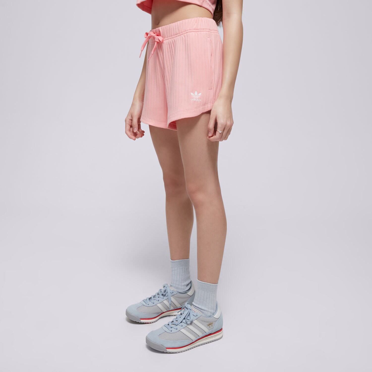 ADIDAS ŠORTKY  RIB SHORTS GIRLS JC8434 RŮŽOVÁ