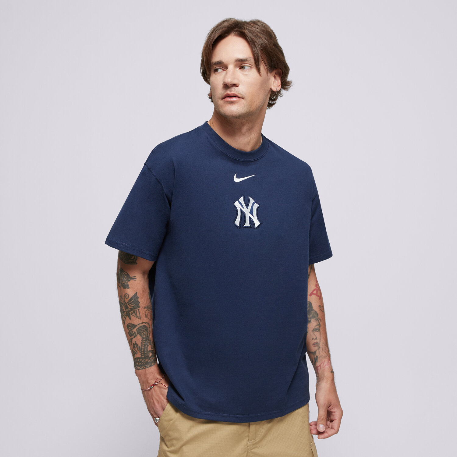pánské tričko NIKE TRIČKO MLB MAX 90 TEE NEW YORK YANKEES 01AY-44B-NK-32K TMAVOMODRÁ