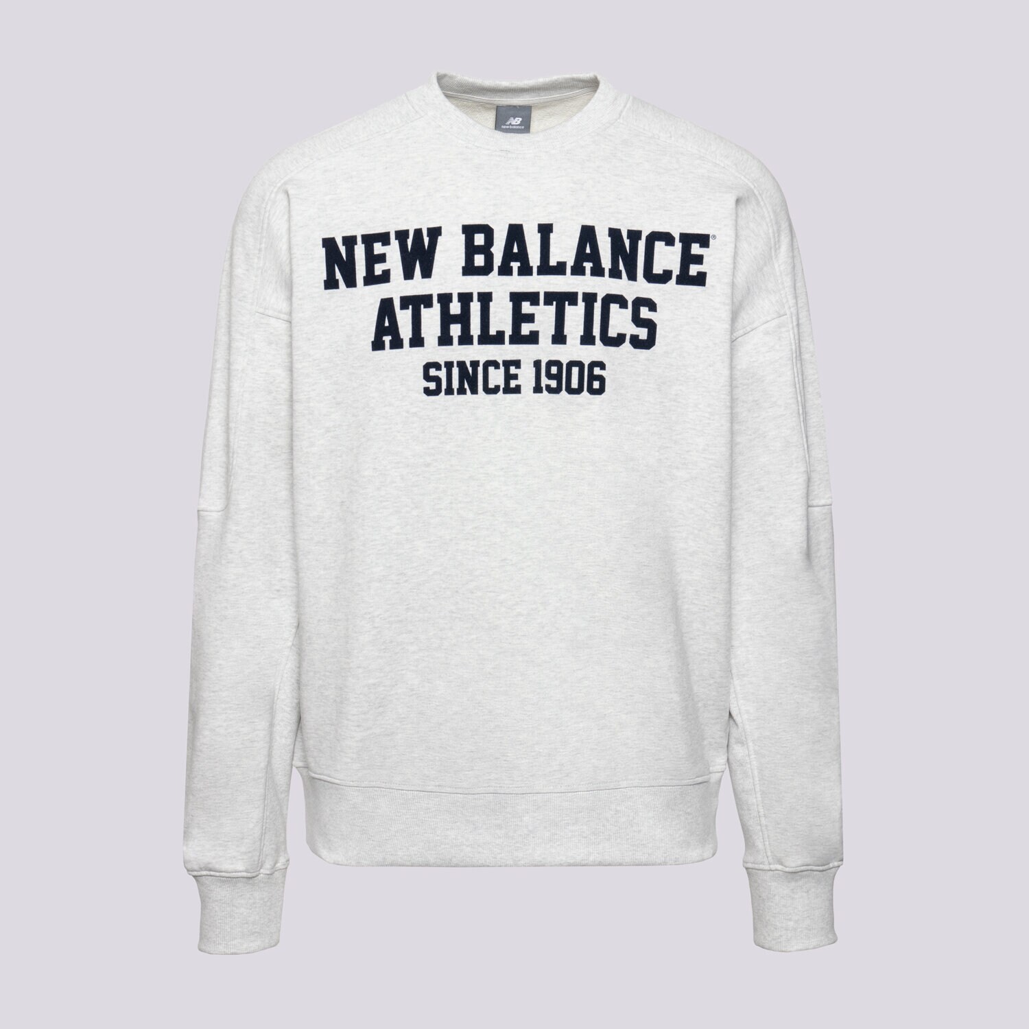 pánská mikina NEW BALANCE MIKINA VARSITY FRENCH TERRY GRAPHIC CREW MT51521AHH ŠEDÁ