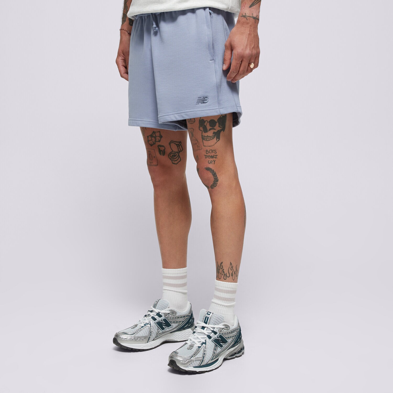 pánské kraťasy NEW BALANCE ŠORTKY  ATHLETICS FRENCH TERRY SHORT 5 MS41511DUS MODRÁ