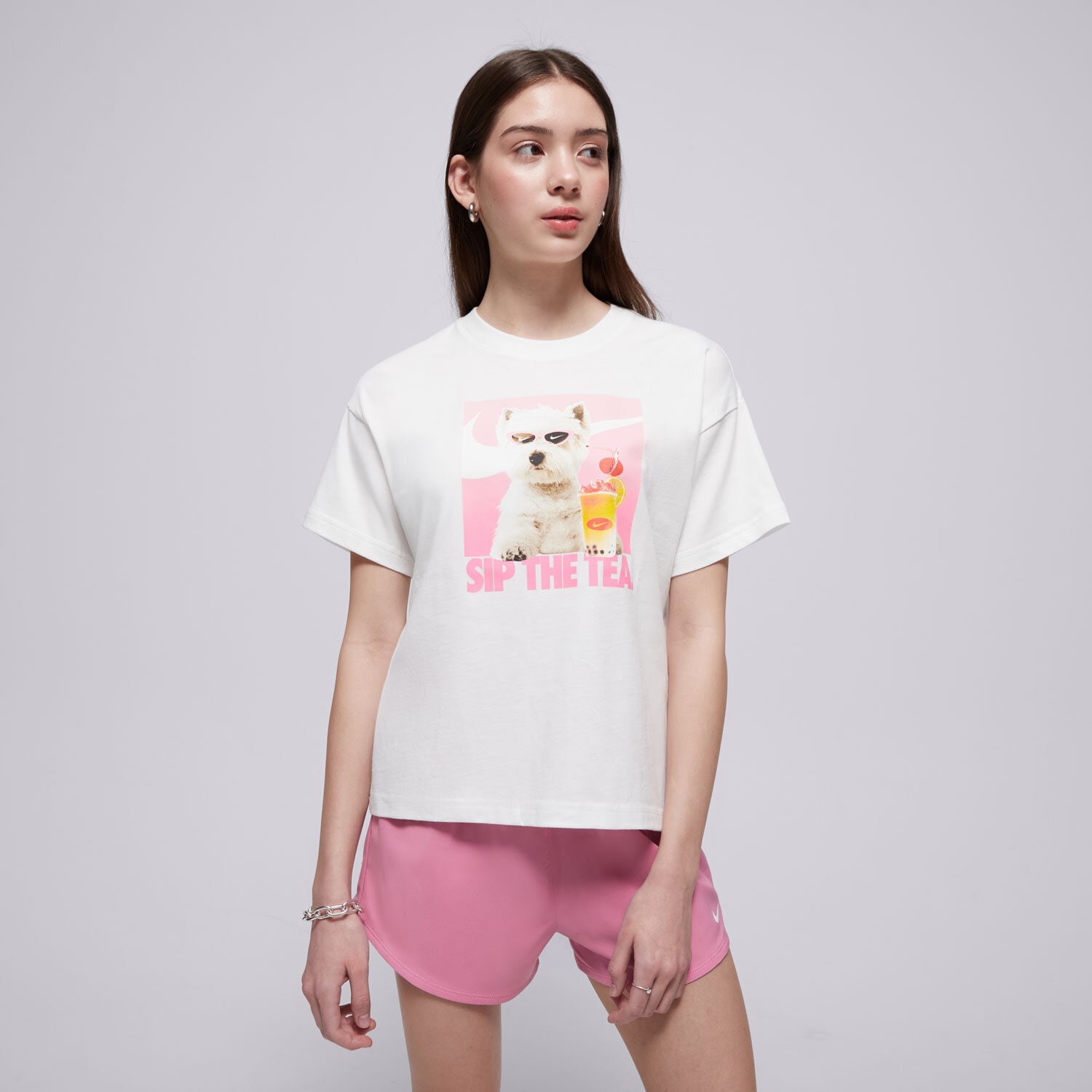 dětské tričko NIKE TRIČKO G NSW PHOTO TEE GIRL HQ2337-100 BÍLÁ