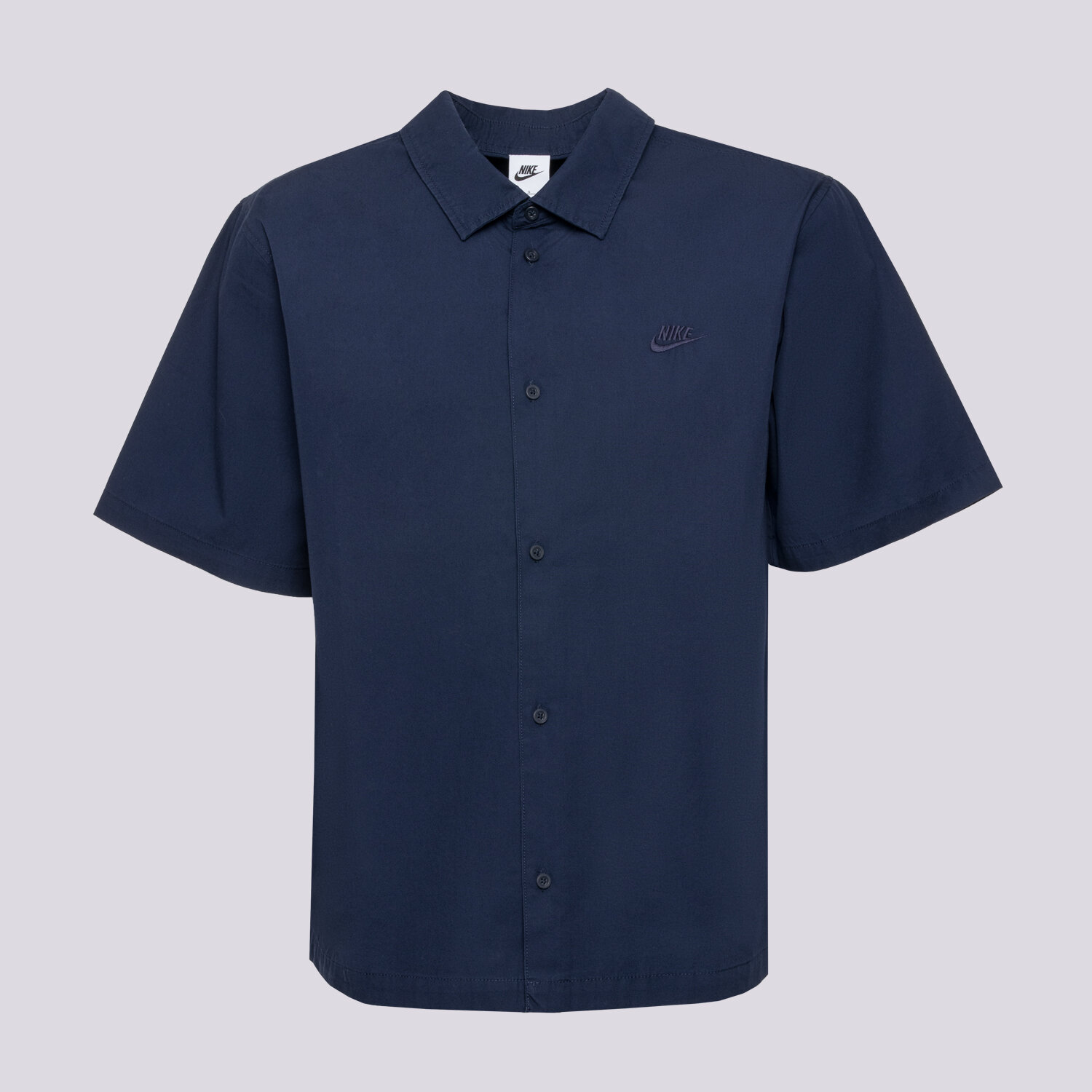 pánská košile NIKE KOŠILE M NK CLUB SS BTN SHIRT WSH HJ2029-451 ČERNÁ