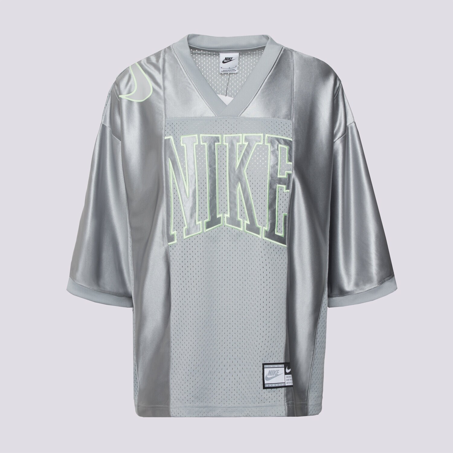 dámské tričko NIKE TRIČKO W NSW STREET SS GX JRSY TOP HJ0280-077 STŘÍBRNÁ