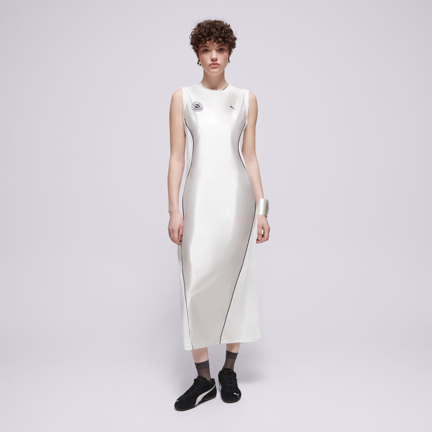 dámské šaty PUMA ŠATY DARE TO JER-SHE DRESS 629826 02 BÍLÁ