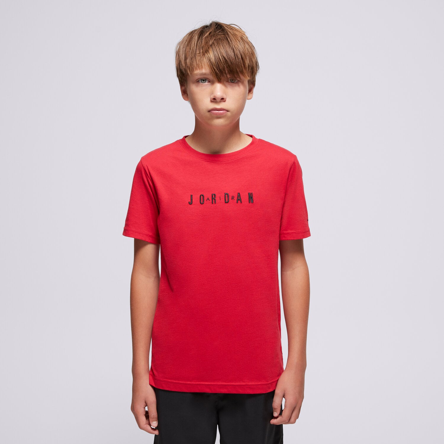 dětské tričko JORDAN TRIČKO JDB MJ WORDMARK EMB CREW BOY 95D634-R78 ČERVENÁ