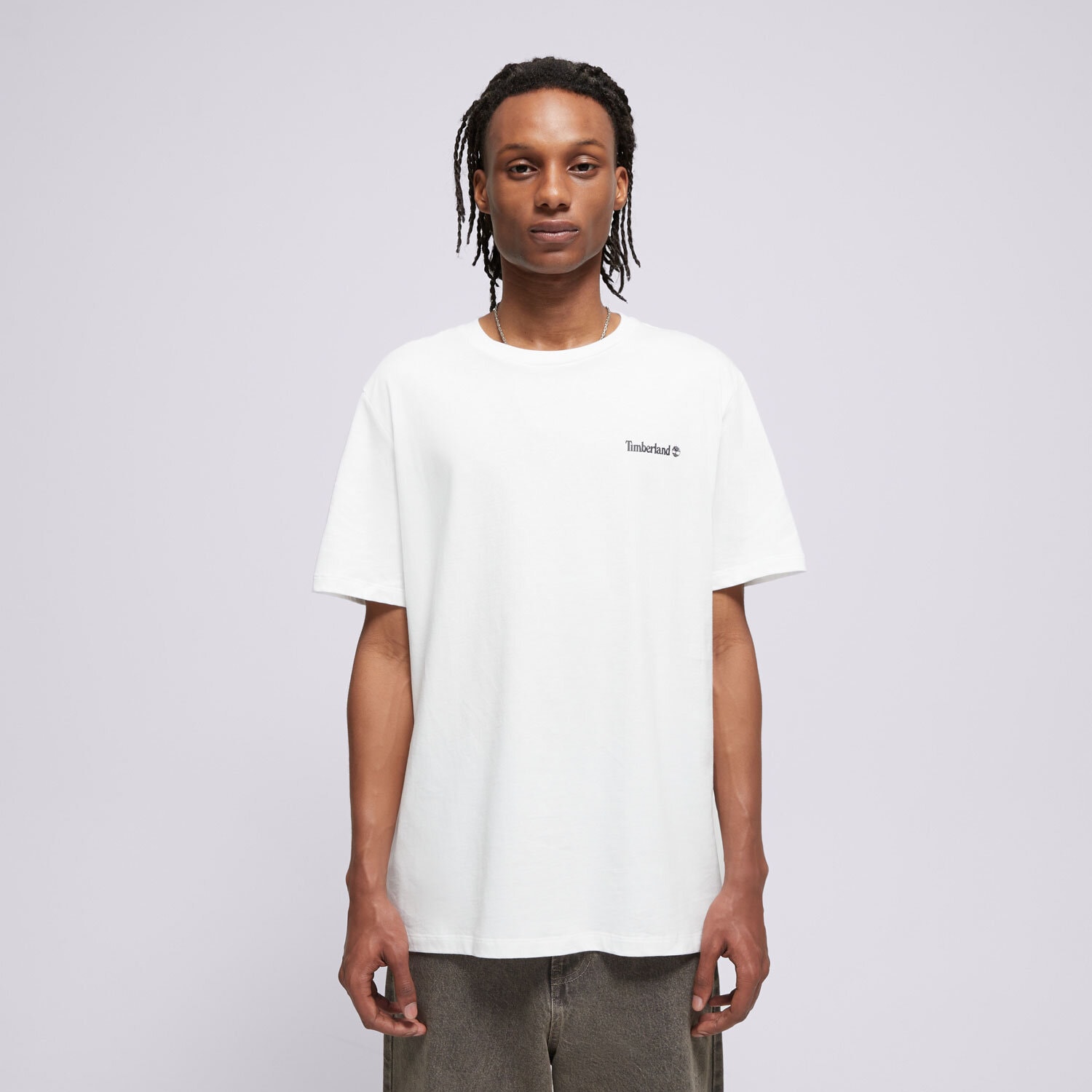 pánské tričko TIMBERLAND TRIČKO FRONT AND BACK LOGO TB0A2PSA1001 BÍLÁ