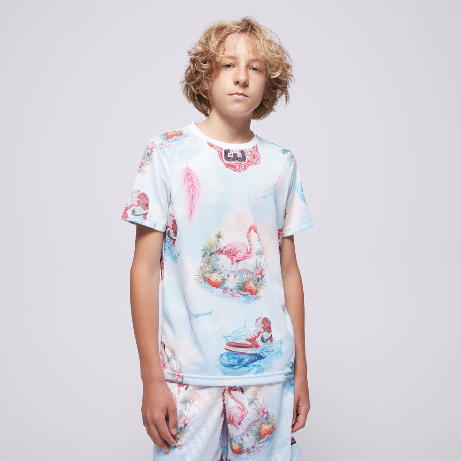 dětské tričko JORDAN TRIČKO JDB JORDAN FLAMINGO AOP SS TEE BOY 95D844-001 VÍCEBAREVNÁ