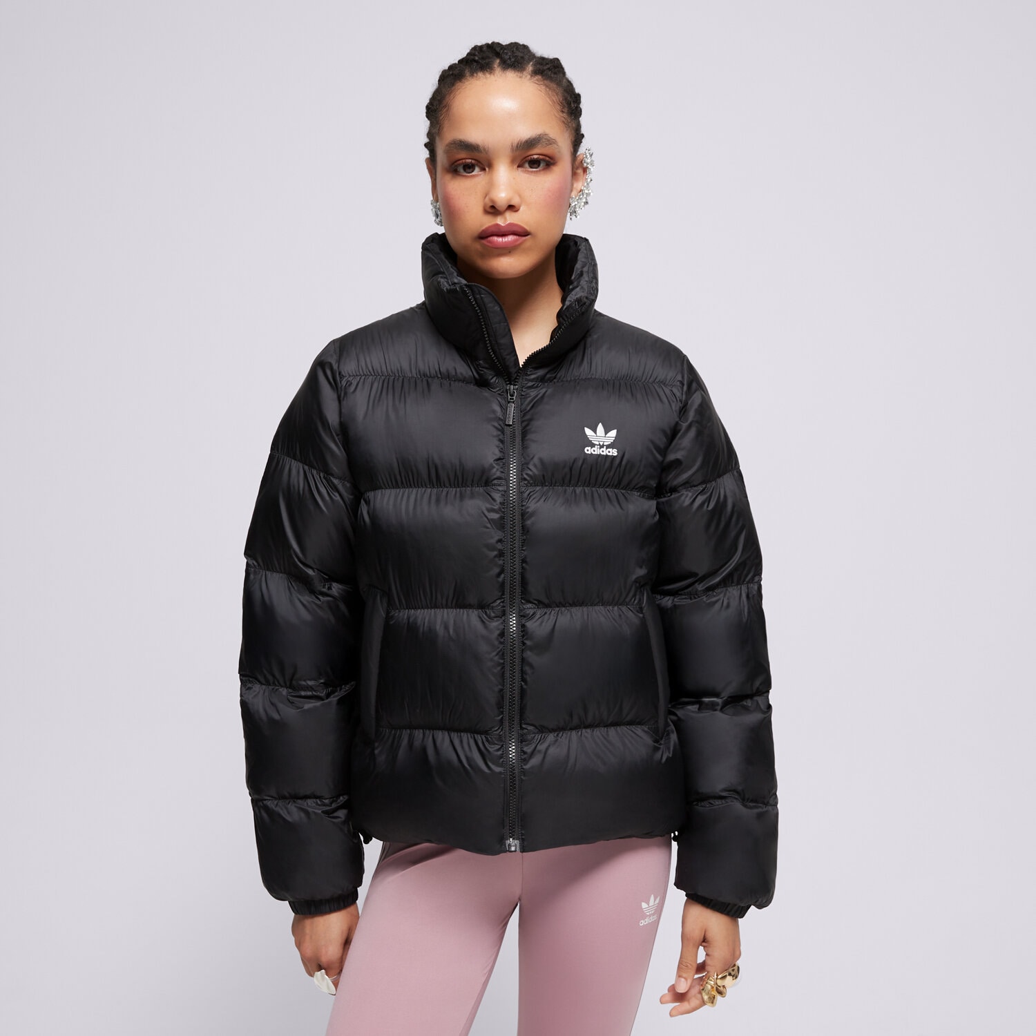dámská zimní bunda ADIDAS BUNDA PÉŘOVÁ SHORT PUFFER JD0420 ČERNÁ