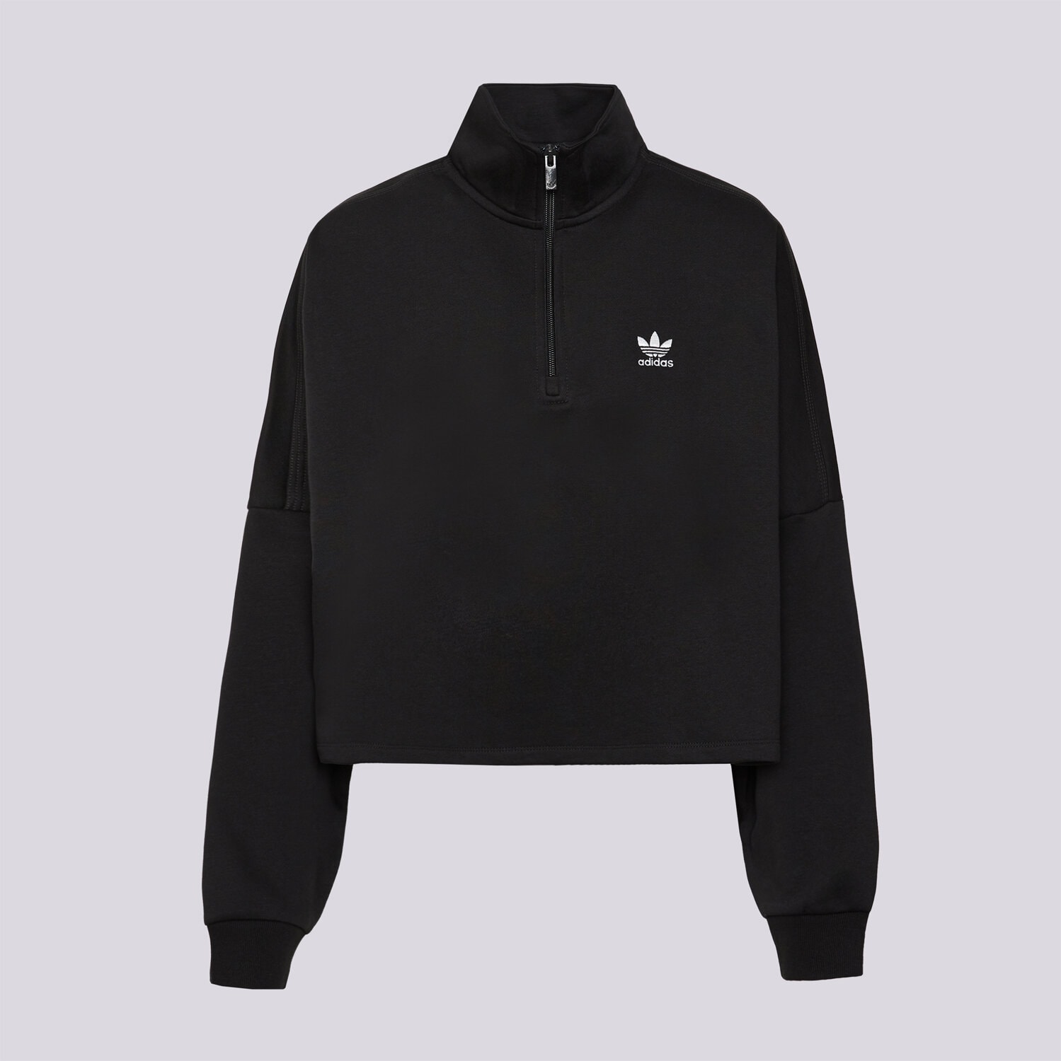 dámská mikina ADIDAS MIKINA ROZEPÍNACÍ ESS HALF ZIP FL IW0951 ČERNÁ