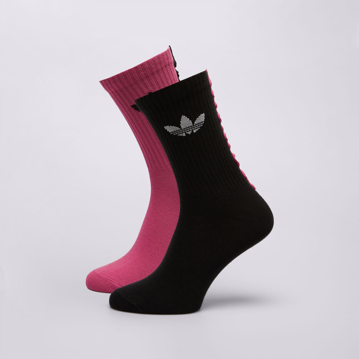 dámské ponožky ADIDAS PONOŽKY RUFFLE CREW 2P JX5210 VÍCEBAREVNÁ