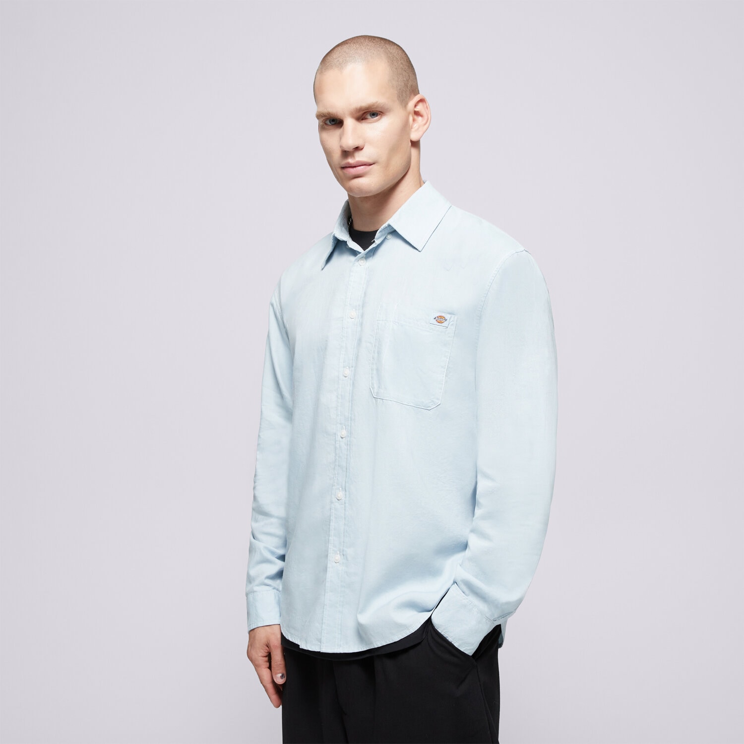 pánská košile DICKIES KOŠILE GALLATIN SHIRT LS DK0A87PYK661 MODRÁ