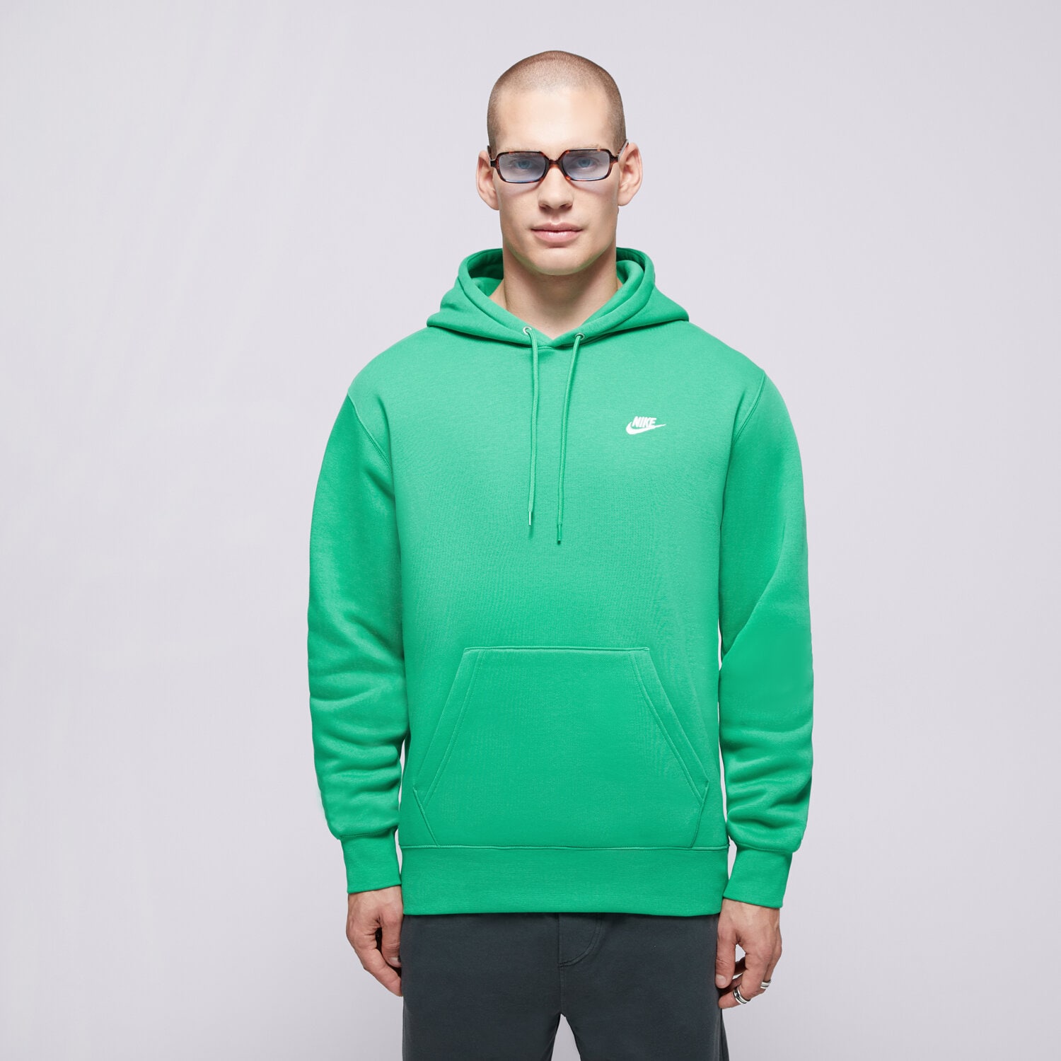 pánská mikina NIKE MIKINA S KAPUCÍ M NK CLUB BB PO HOODIE FN3859-324 ZELENÁ