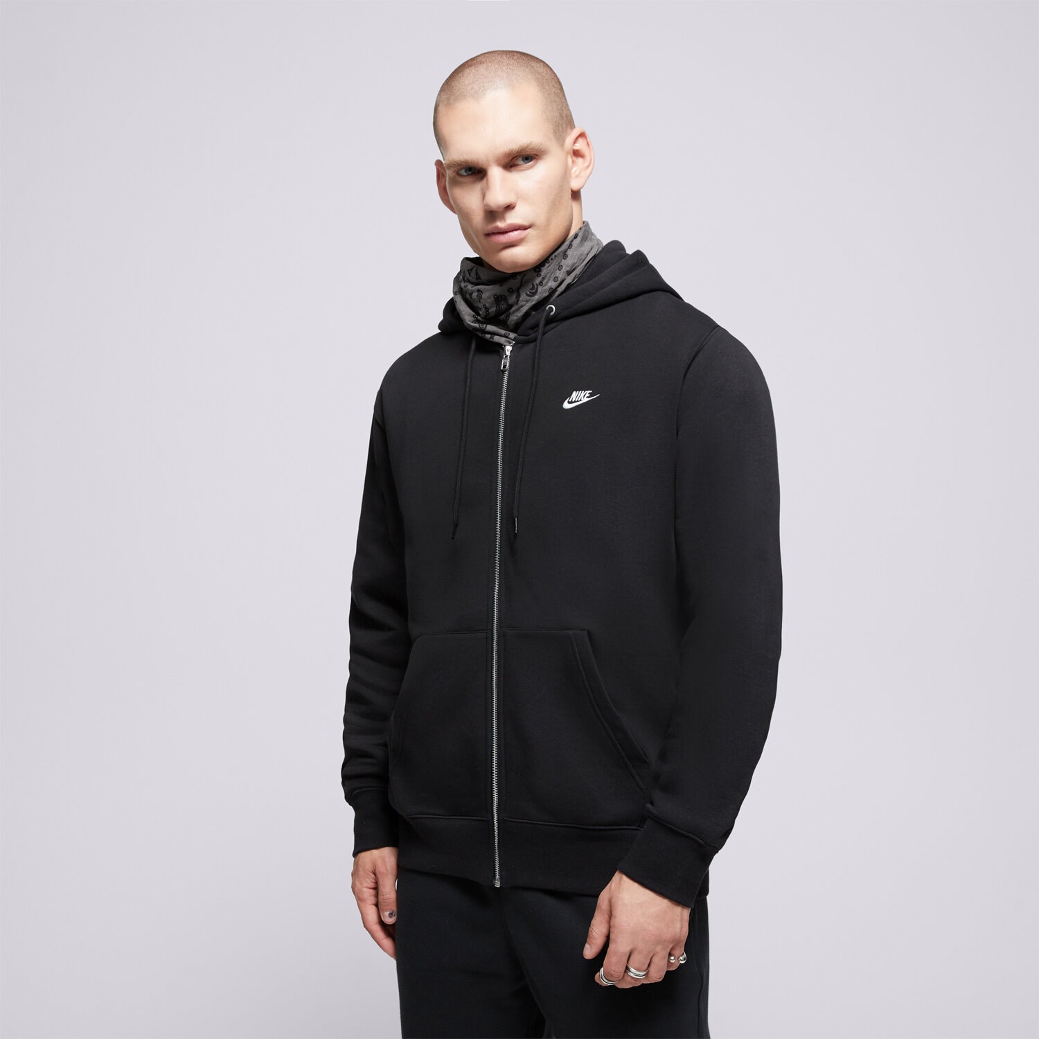 pánská mikina NIKE MIKINA ROZEPÍNACÍ M NK CLUB BB FZ HOODIE FN3861-010 ČERNÁ
