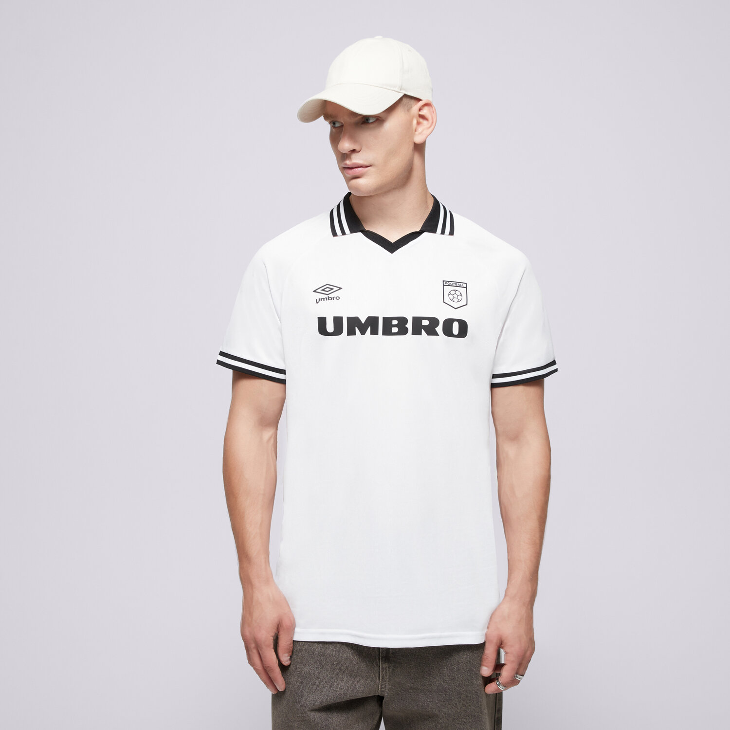 pánské tričko UMBRO TRIČKO FOOTBALL JERSEY UL125TSM85002 BÍLÁ