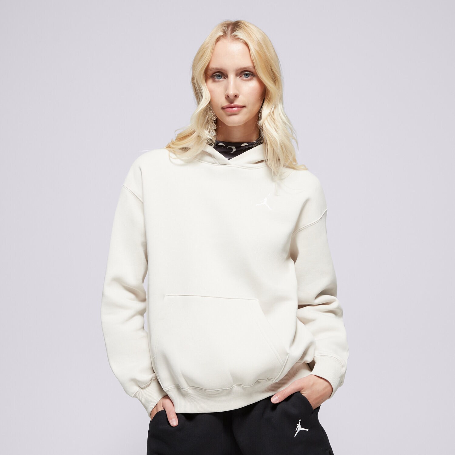 dámská mikina JORDAN MIKINA S KAPUCÍ W J BRK FLC PO 24 FV7071-104 BÉŽOVÁ