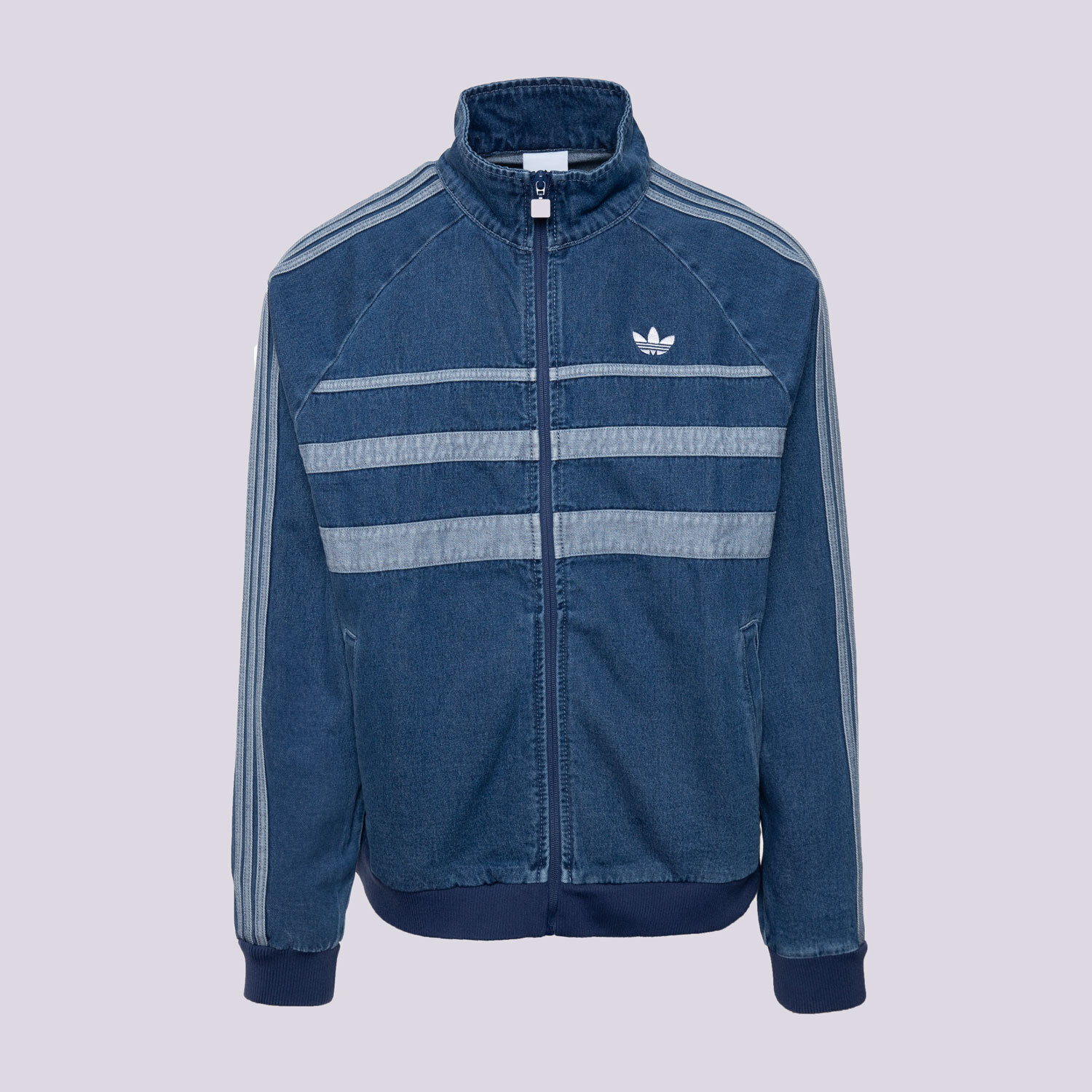 pánská mikina ADIDAS MIKINA ROZEPÍNACÍ FIRST TT DENIM JX6457 MODRÁ
