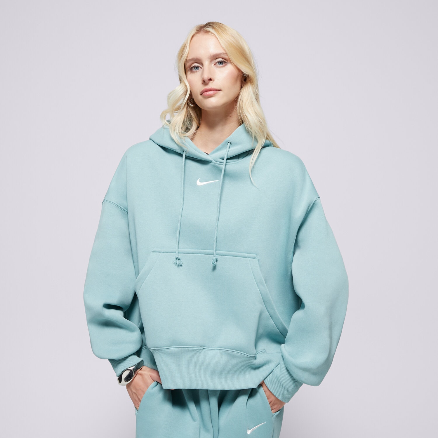 dámská mikina NIKE MIKINA W NSW PHNX FLC OOS PO HOODIE DQ5858-017 ZELENÁ