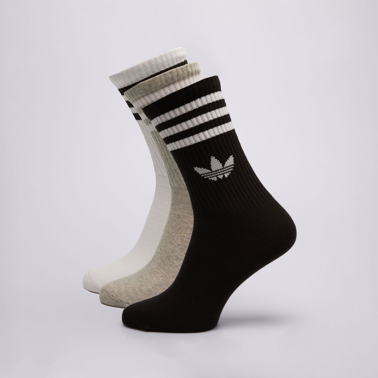 dámské ponožky ADIDAS PONOŽKY 3S CREW S 3P JV7403 VÍCEBAREVNÁ