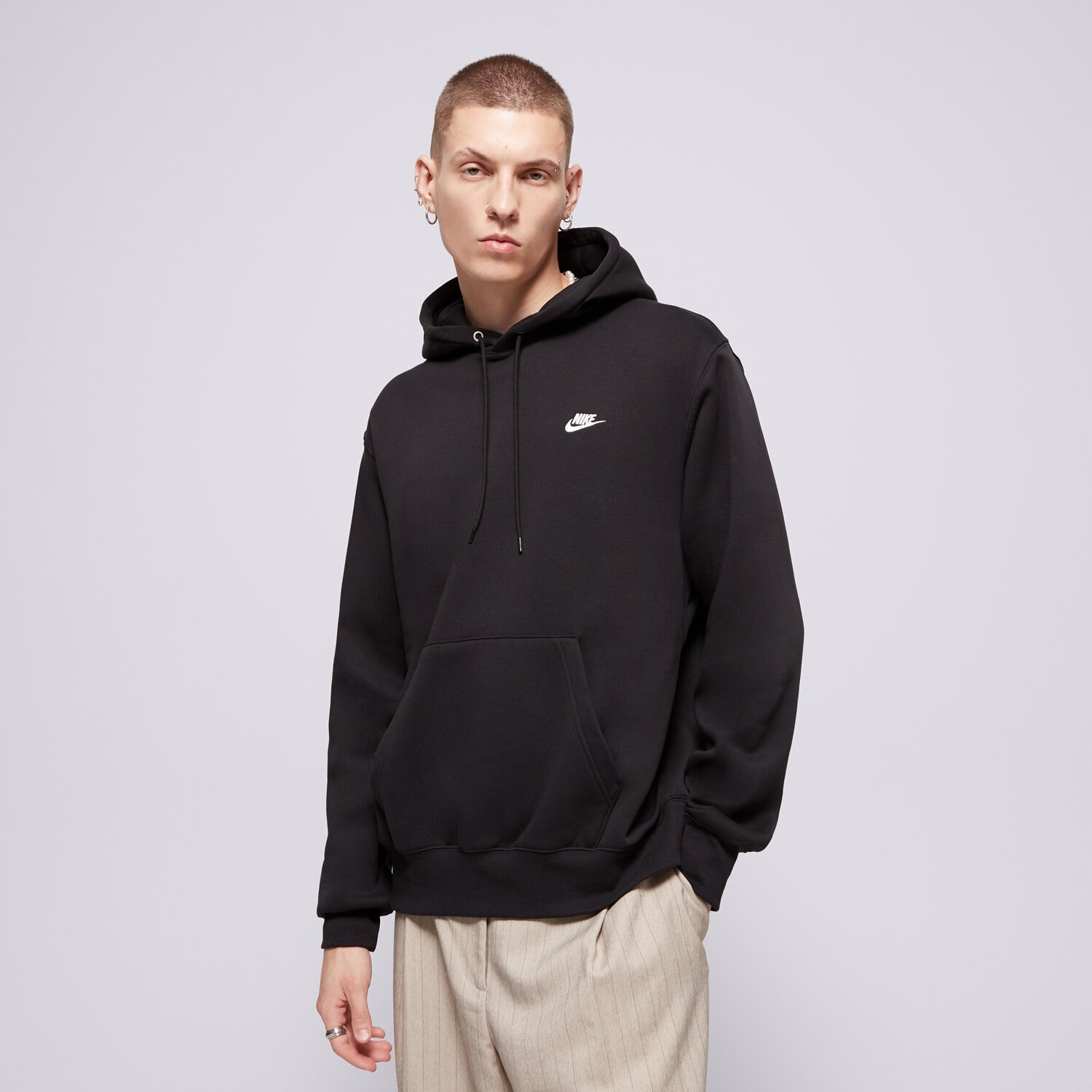 pánská mikina NIKE MIKINA S KAPUCÍ M NK CLUB BB PO HOODIE FN3859-010 ČERNÁ