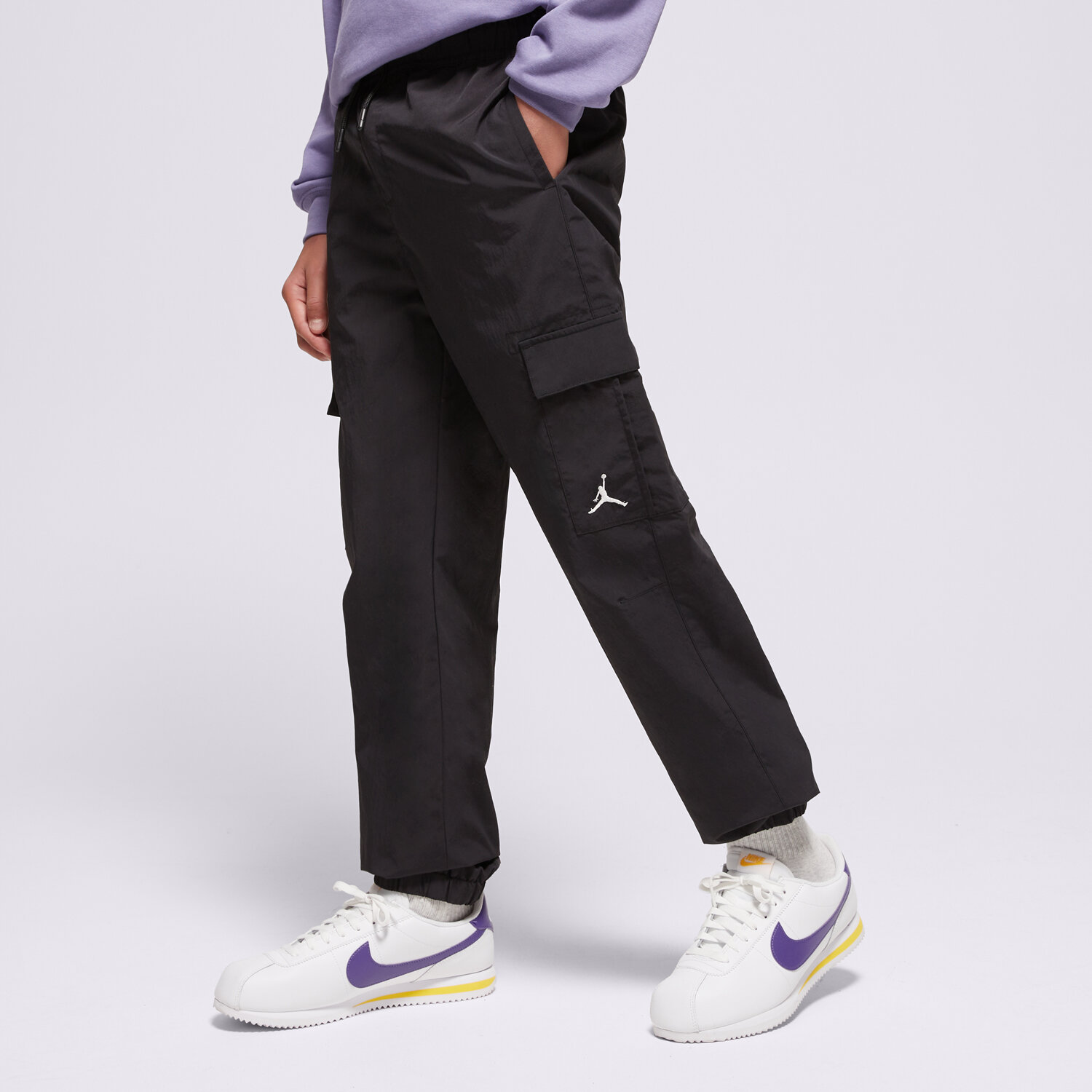 dětské kalhoty JORDAN DOUBLE CARGO PANT BLK 95D379-023 ČERNÁ