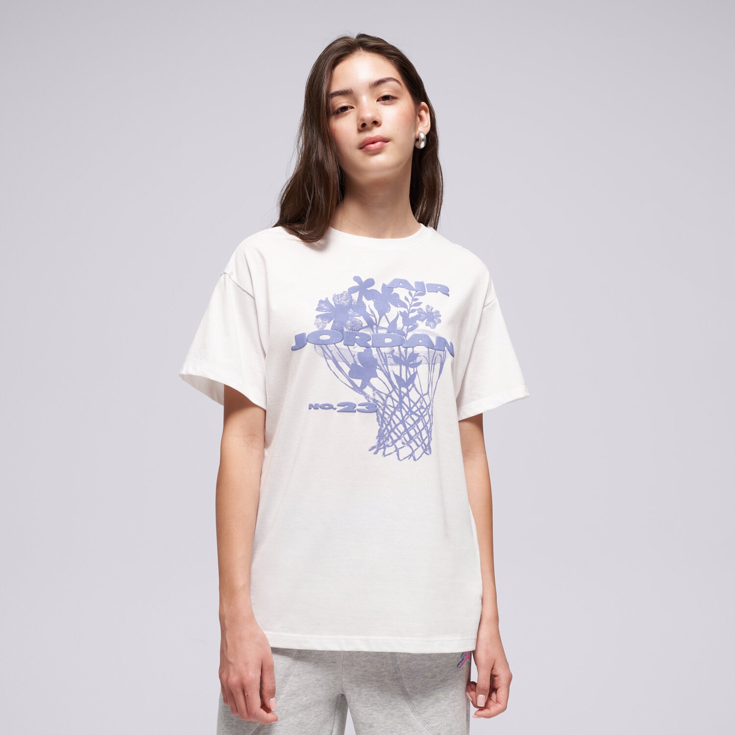 dětské tričko JORDAN TRIČKO JDG JORDAN 23 FLOWERS SS TEE GIRL 45F165-001 BÍLÁ