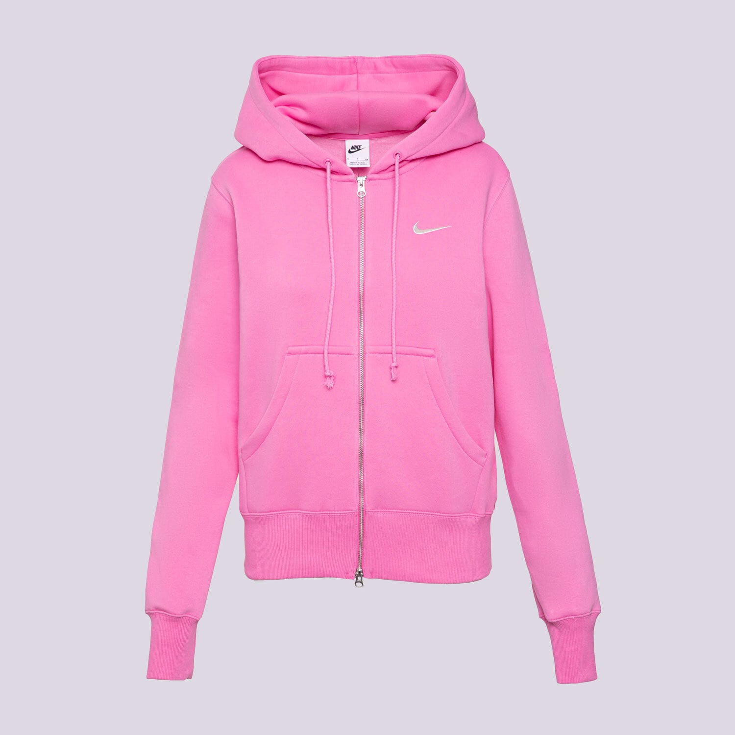 dámská mikina NIKE MIKINA ROZEPÍNACÍ S KAPUCÍ W NSW PHNX FLC STD FZ HDY HJ0995-675 RŮŽOVÁ