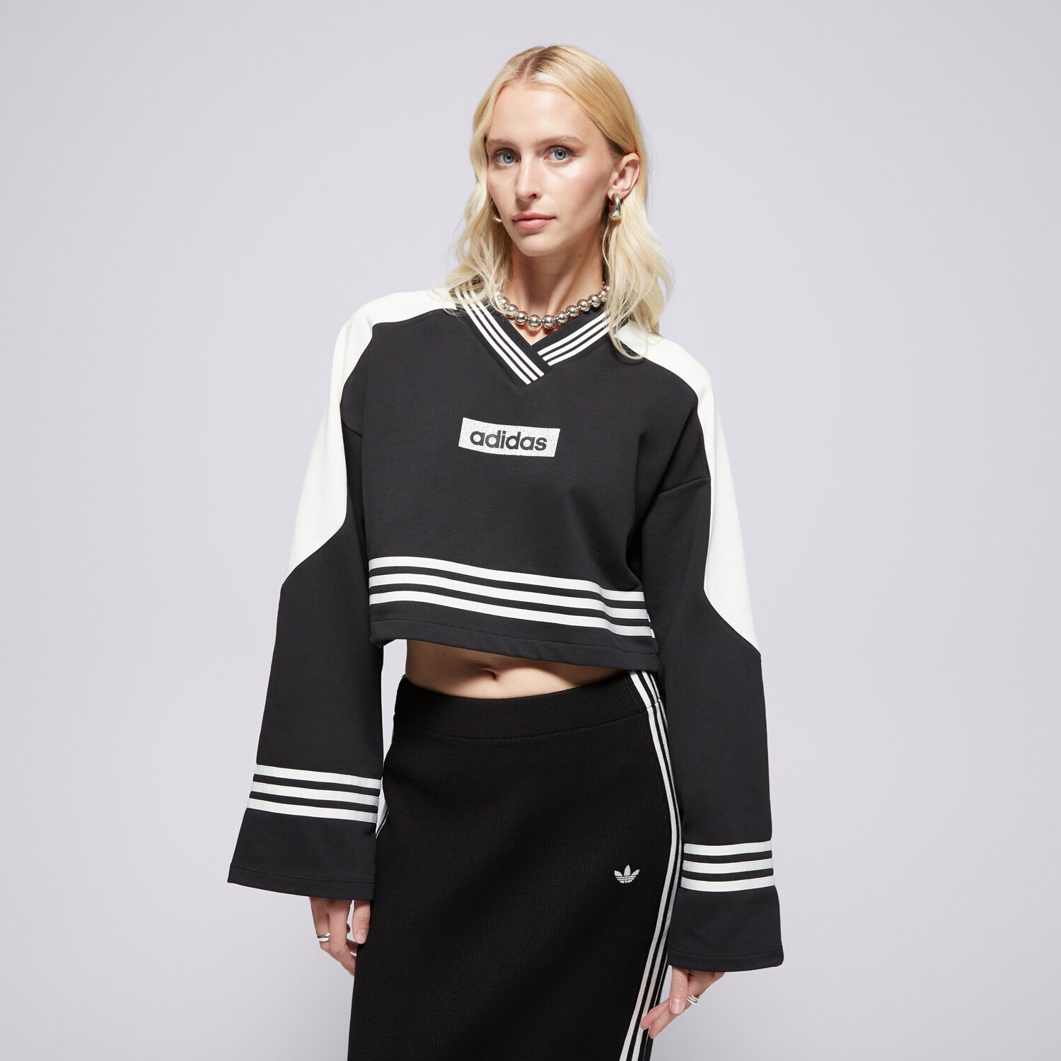 dámská mikina ADIDAS MIKINA CREW SWEATSHIRT JW7273 ČERNÁ