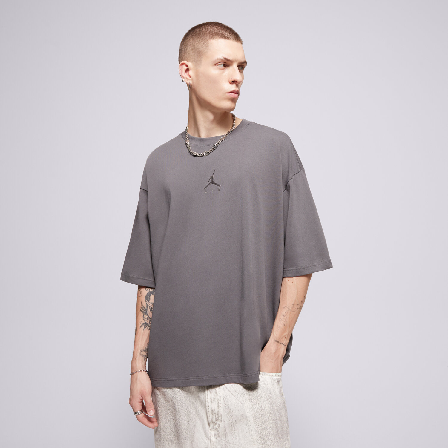 pánské tričko JORDAN TRIČKO JORDAN FLIGHT ESSENTIALS IB7345-068 ŠEDÁ