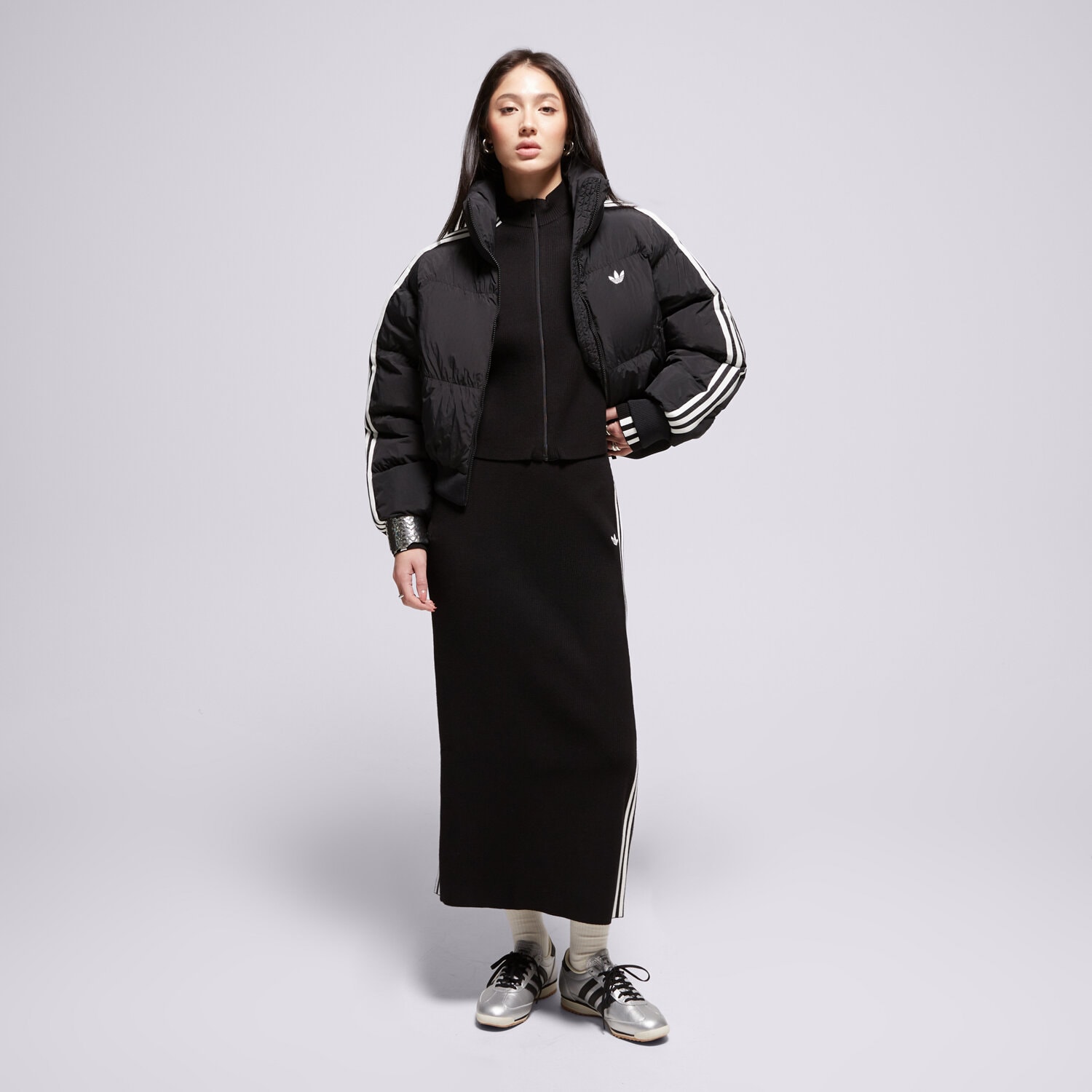 dámská sukně ADIDAS SUKNĚ KNIT 3S SKIRT JW2661 ČERNÁ