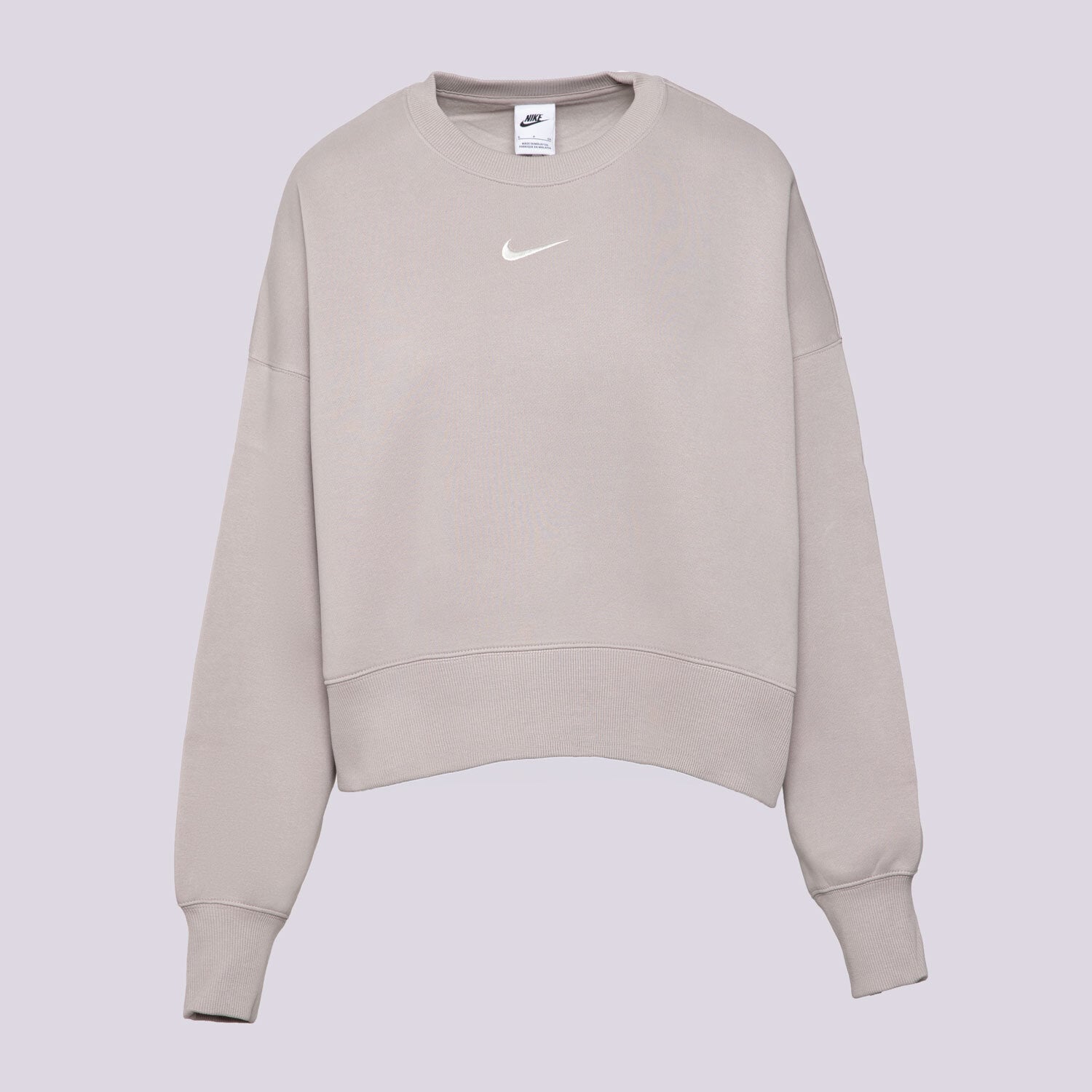 dámská mikina NIKE MIKINA W NSW PHNX FLC OOS CREW DQ5761-009 ŠEDÁ