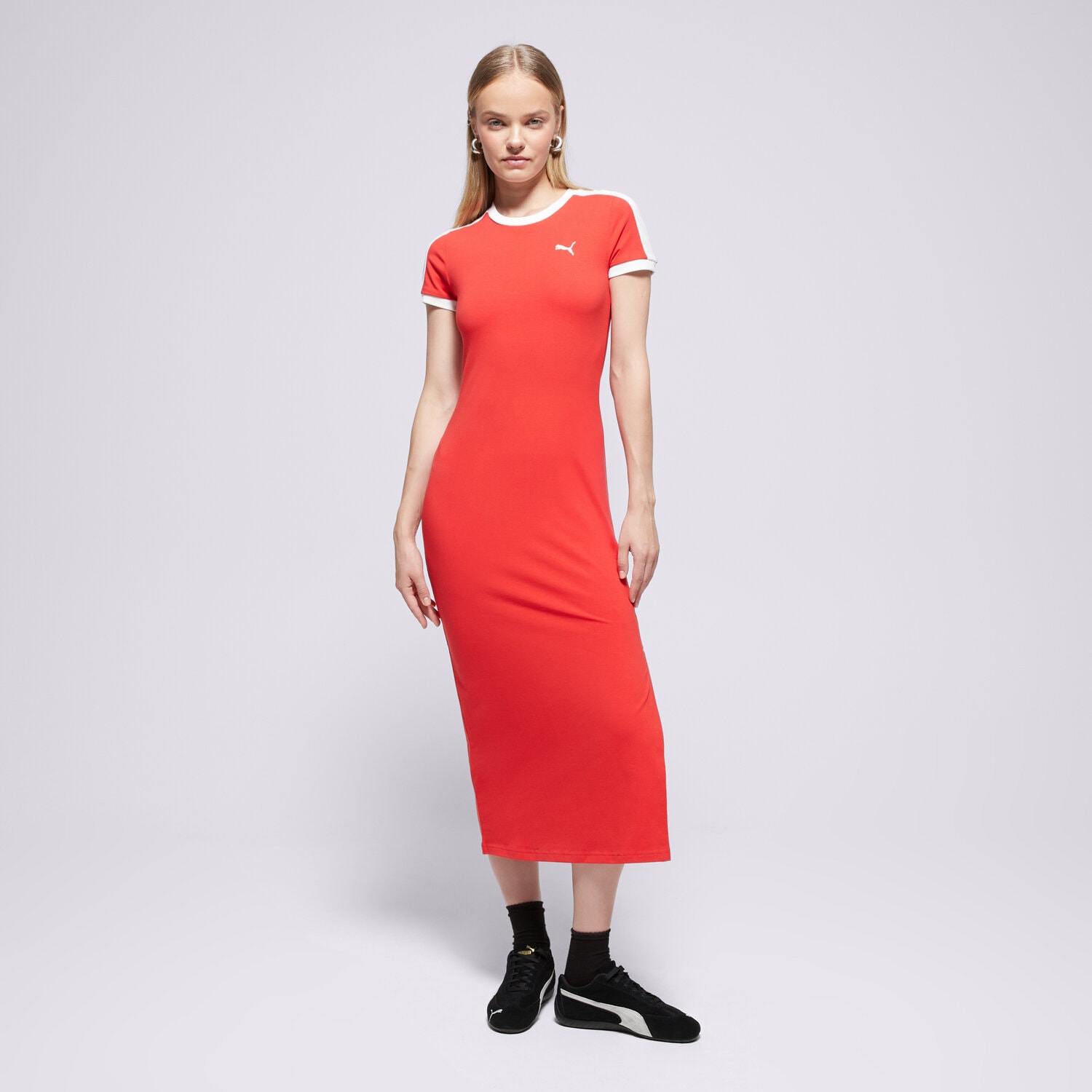 dámské šaty PUMA ŠATY T7 DRESS 632140 11 ČERVENÁ