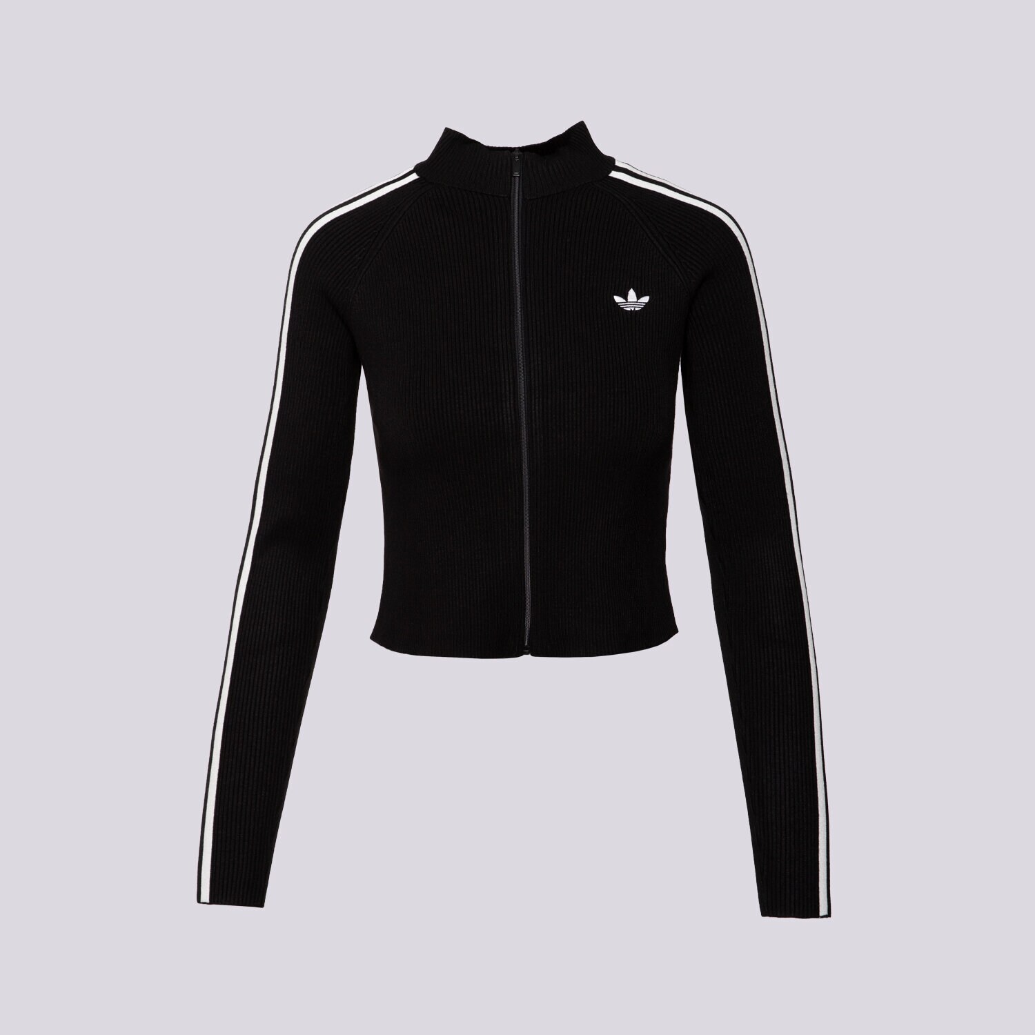 dámská mikina ADIDAS MIKINA ROZEPÍNACÍ SLIM KNIT TT JY2597 ČERNÁ