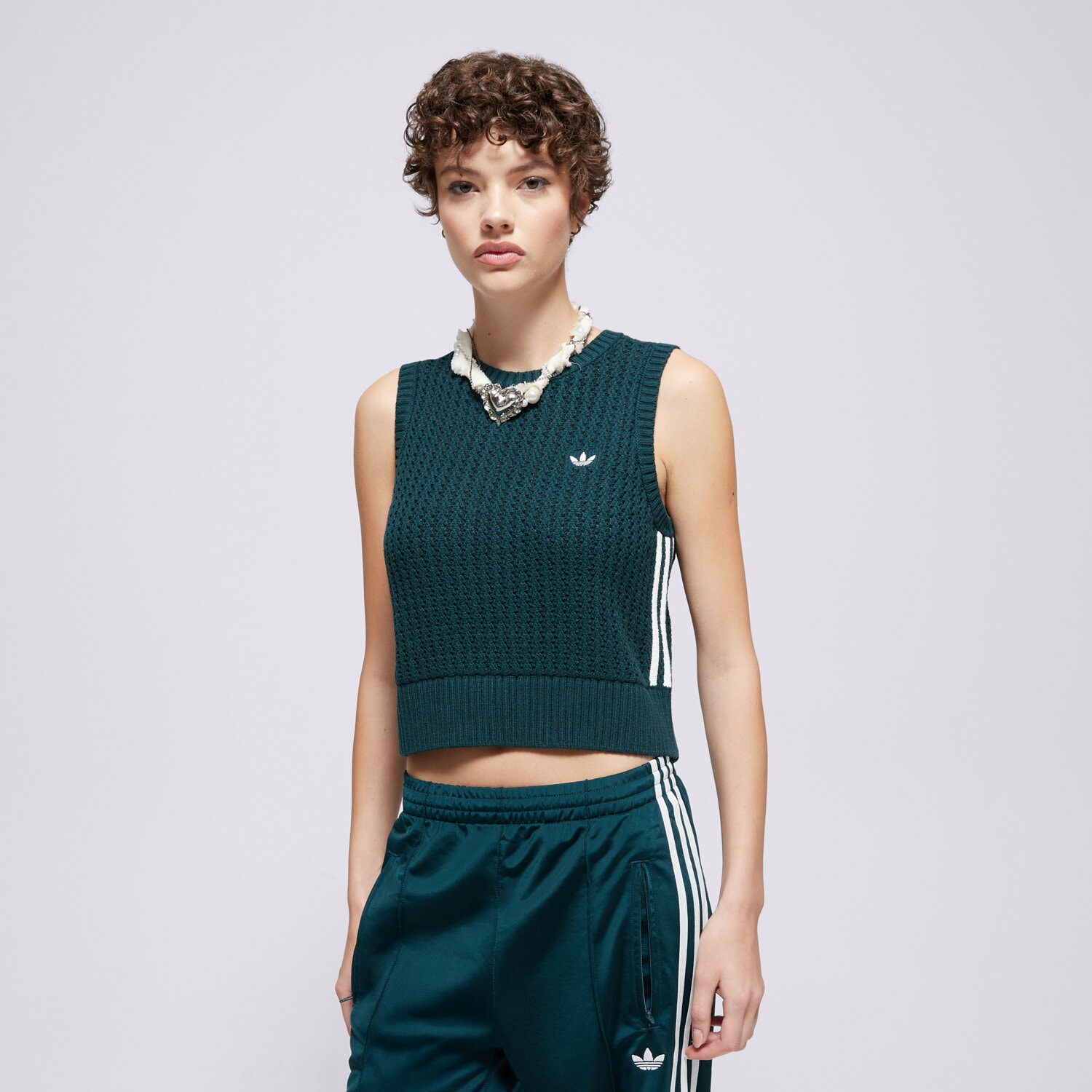 dámska vesta ADIDAS VESTA KNITTED VEST JW4993 ZELENÁ