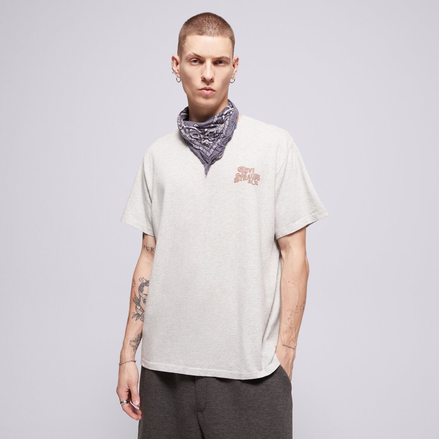 pánské tričko LEVI'S TRIČKO SS RELAXED FIT TEE GREYS 16143-1816 ŠEDÁ