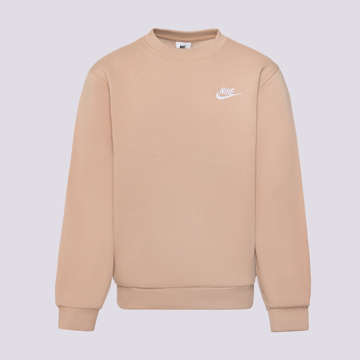 dětská mikina NIKE MIKINA K NSW CLUB FLC CREW LS LBR GIRL FD3006-200 HNĚDÁ