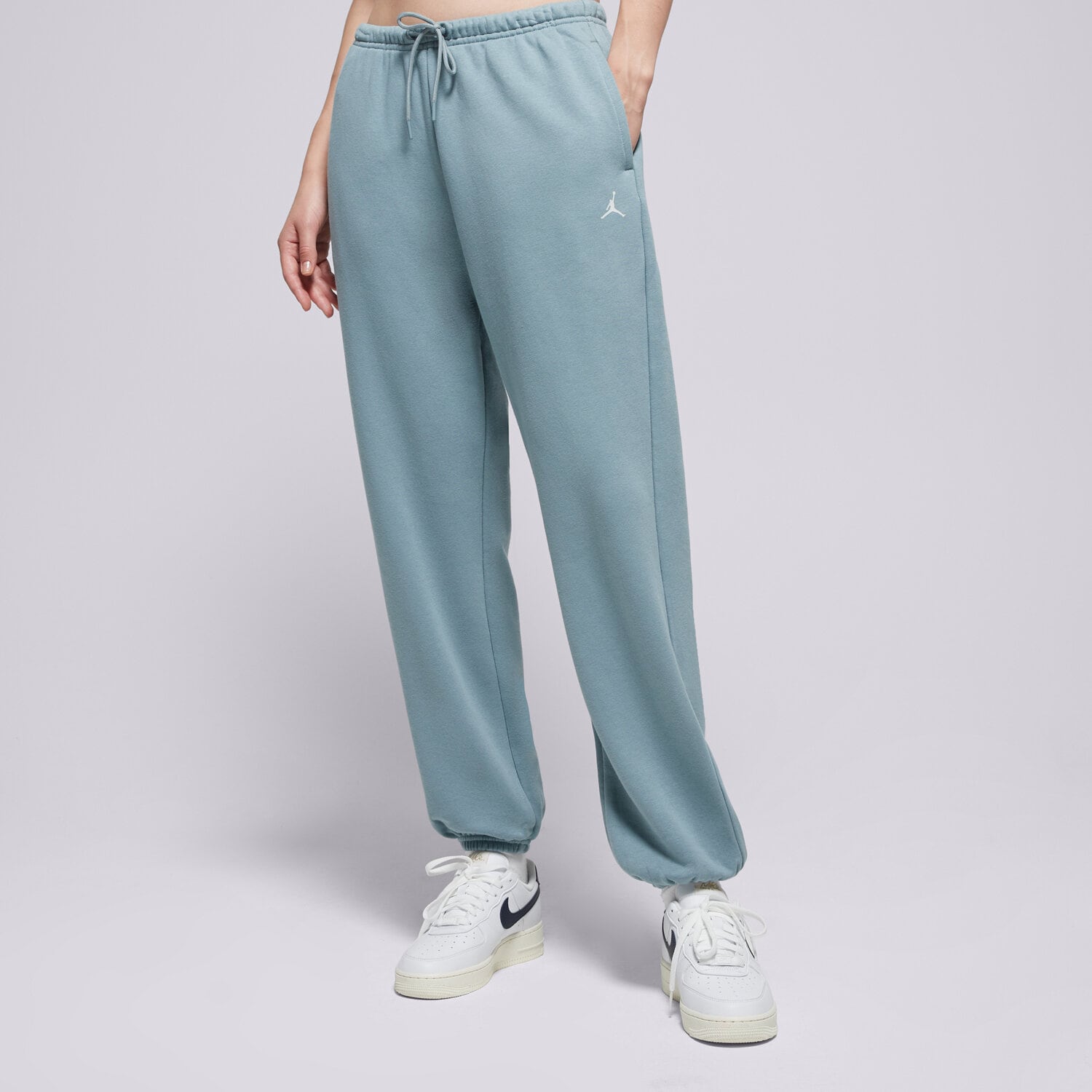 dámské kalhoty JORDAN  KALHOTY  W J SPT DF CSVR FLC PANT IB2504-041 ZELENÁ