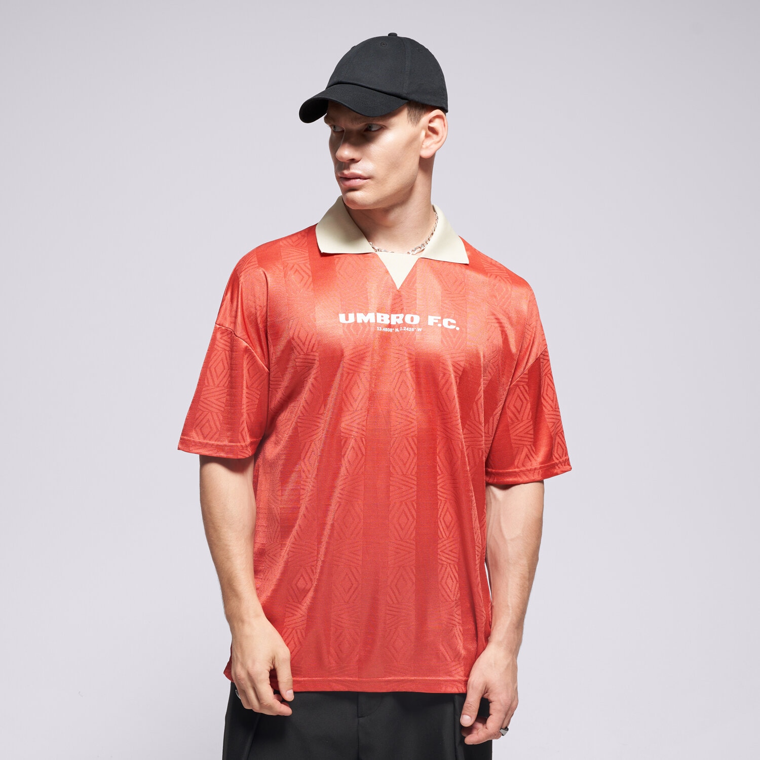 pánské tričko UMBRO TRIČKO FOOTBALL SHIRT 66633U-MSN ČERVENÁ