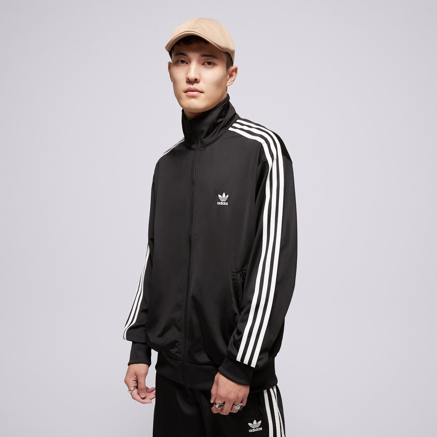 pánská mikina ADIDAS MIKINA ROZEPÍNACÍ FIREBIRD TT BLK IJ7058 ČERNÁ