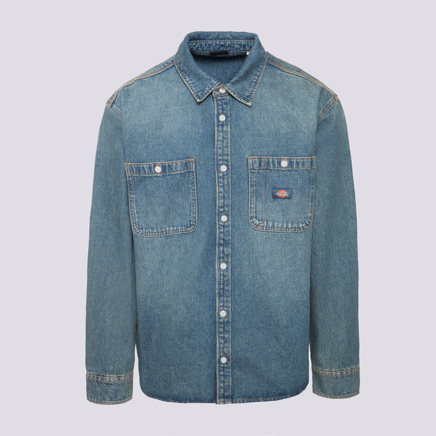 pánská košile DICKIES KOŠILE MECHANIC DENIM SHIRT LS DK0A87PXL231 MODRÁ