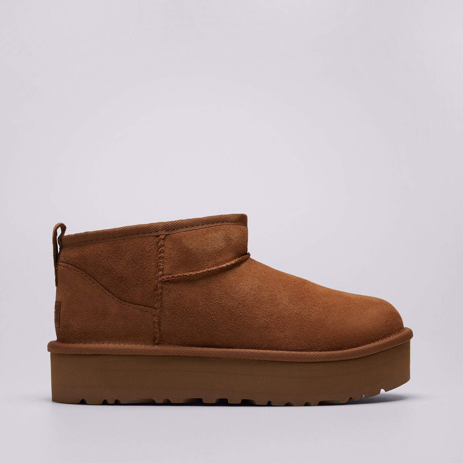 dětské boty casual UGG CLASSIC ULTRA MINI PLATFORM  1157791K-CHE HNĚDÁ