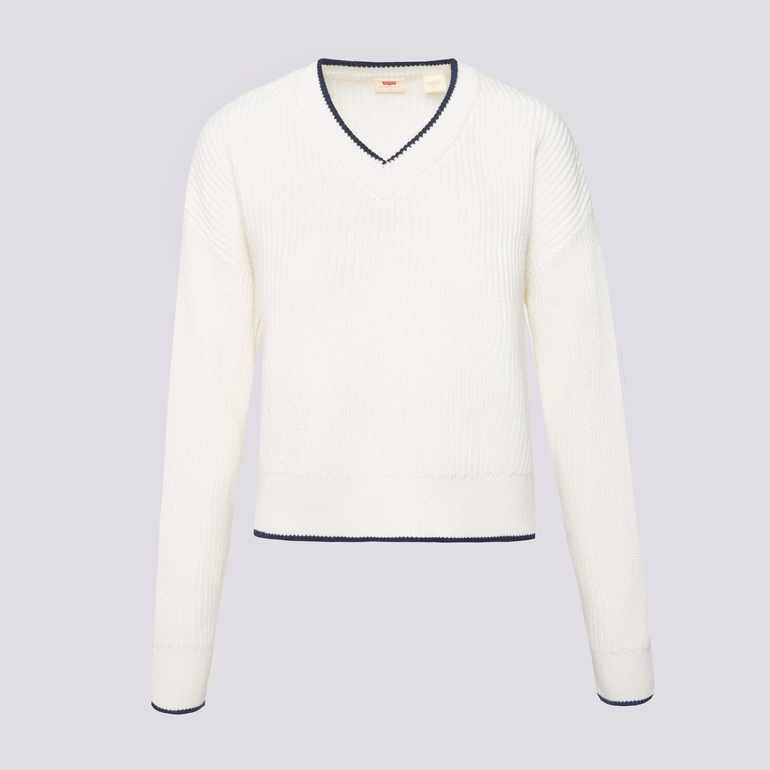 dámská mikina LEVI'S SVETR REESE VNECK SWEATER NEUTRALS 0037O-0003 BÉŽOVÁ