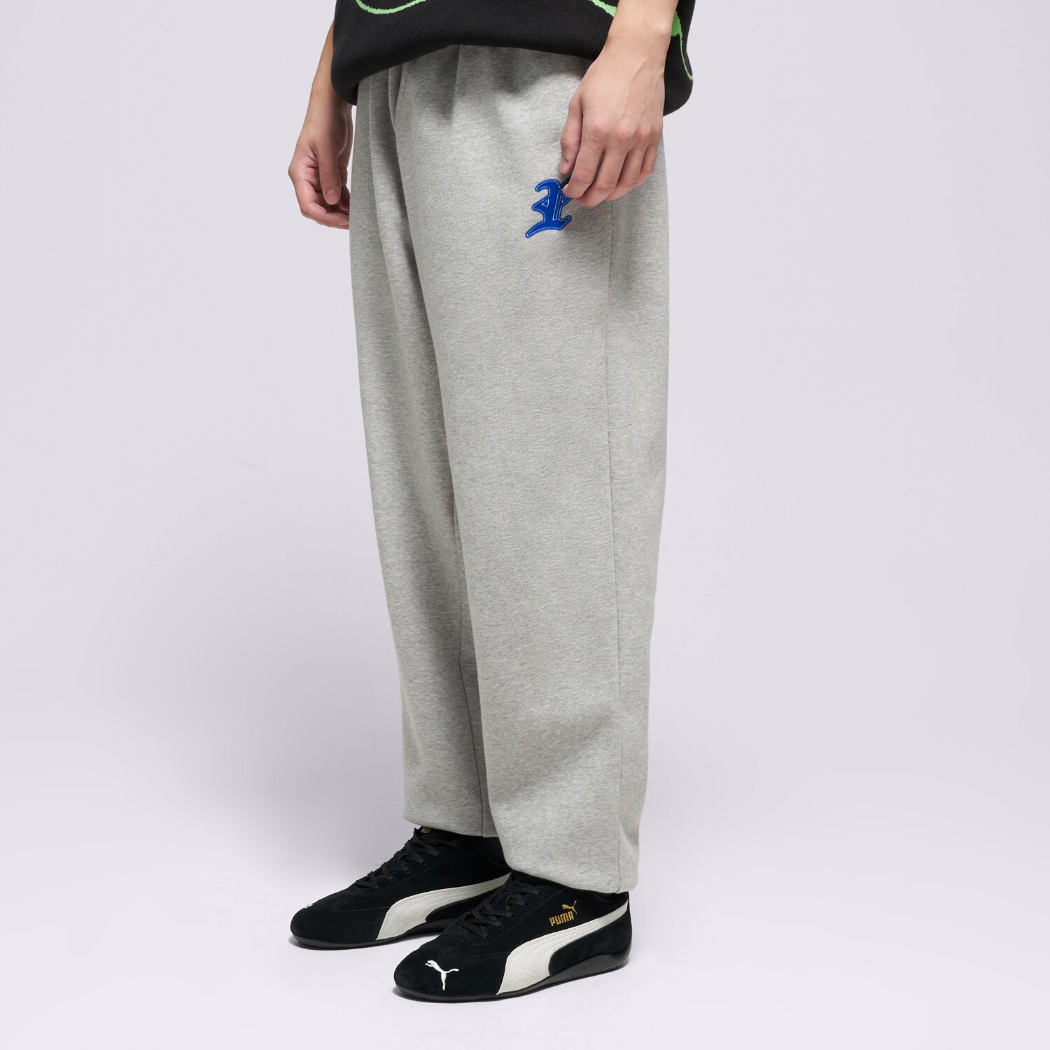 pánské kalhoty PROSTO KALHOTY  SWEATPANTS GHOTIC P GRAY KL252MPAN4091 ŠEDÁ