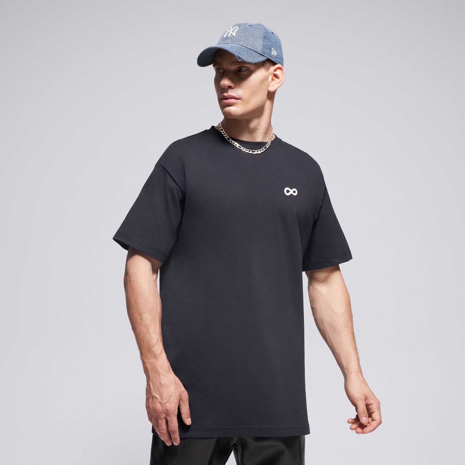 pánské tričko PROSTO TRIČKO INFINITY D BLACK KL252MTEE1172 ČERNÁ