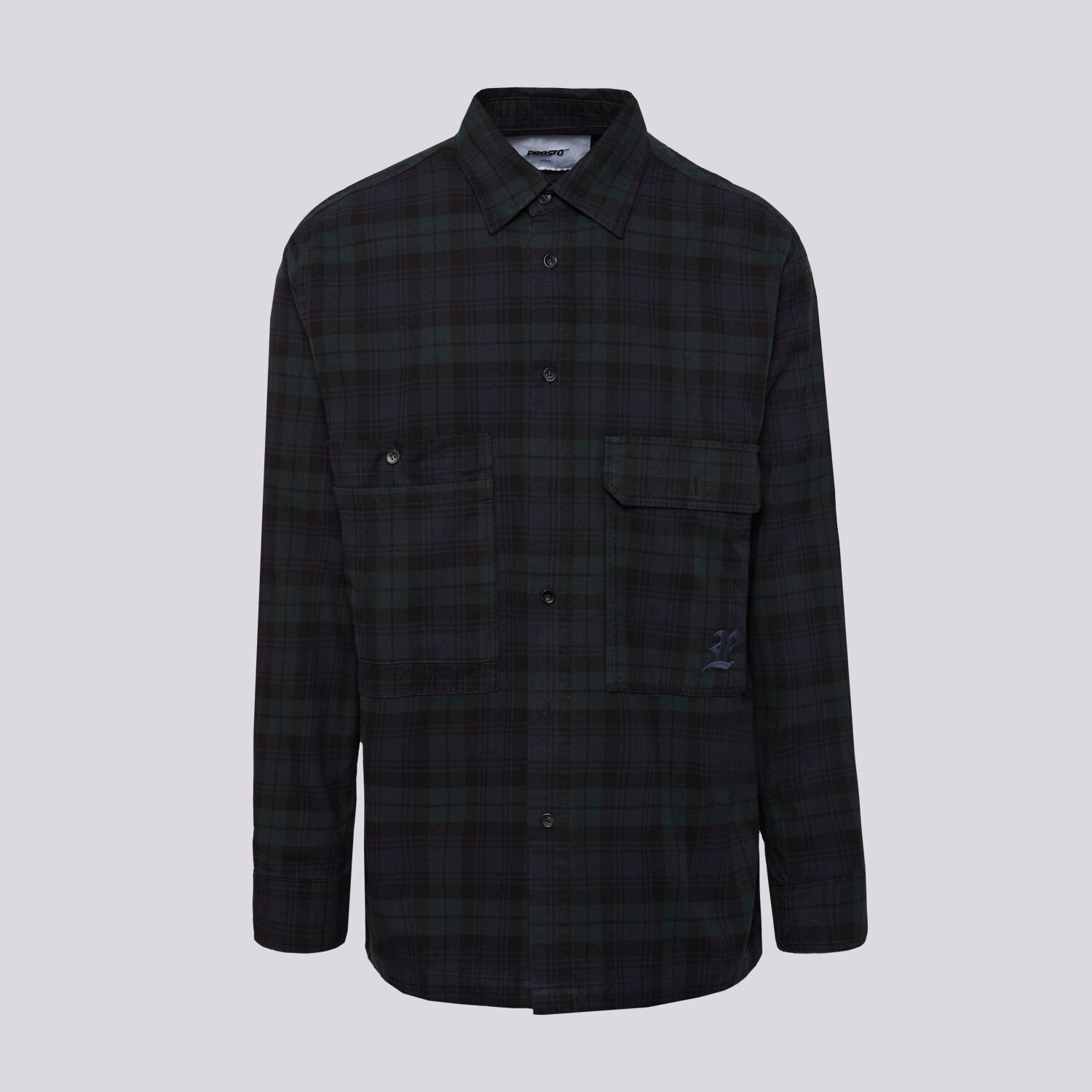 pánská košile PROSTO KOŠILE SHIRT CHECK NAVY KL252MOTH4012 VÍCEBAREVNÁ