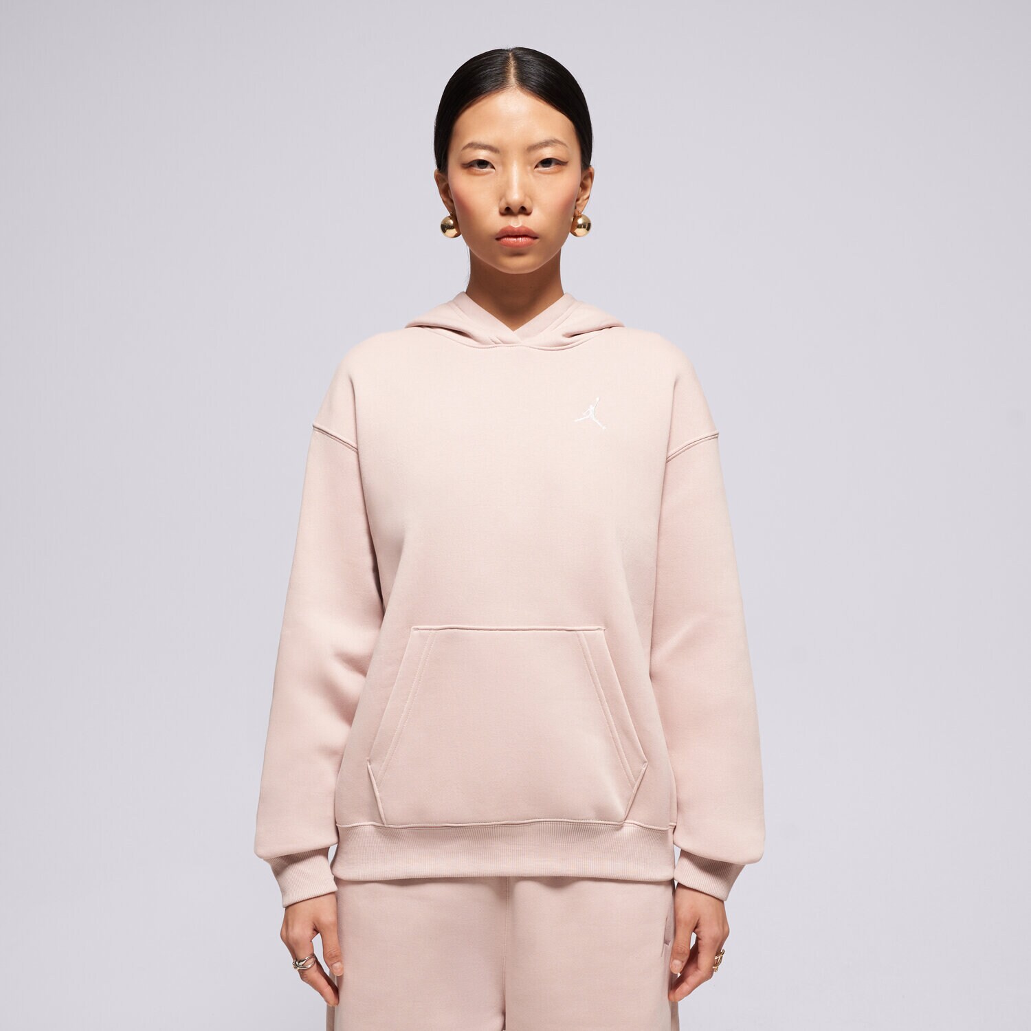 dámská mikina JORDAN MIKINA S KAPUCÍ W J BRK FLC PO 24 FV7071-292 BÉŽOVÁ